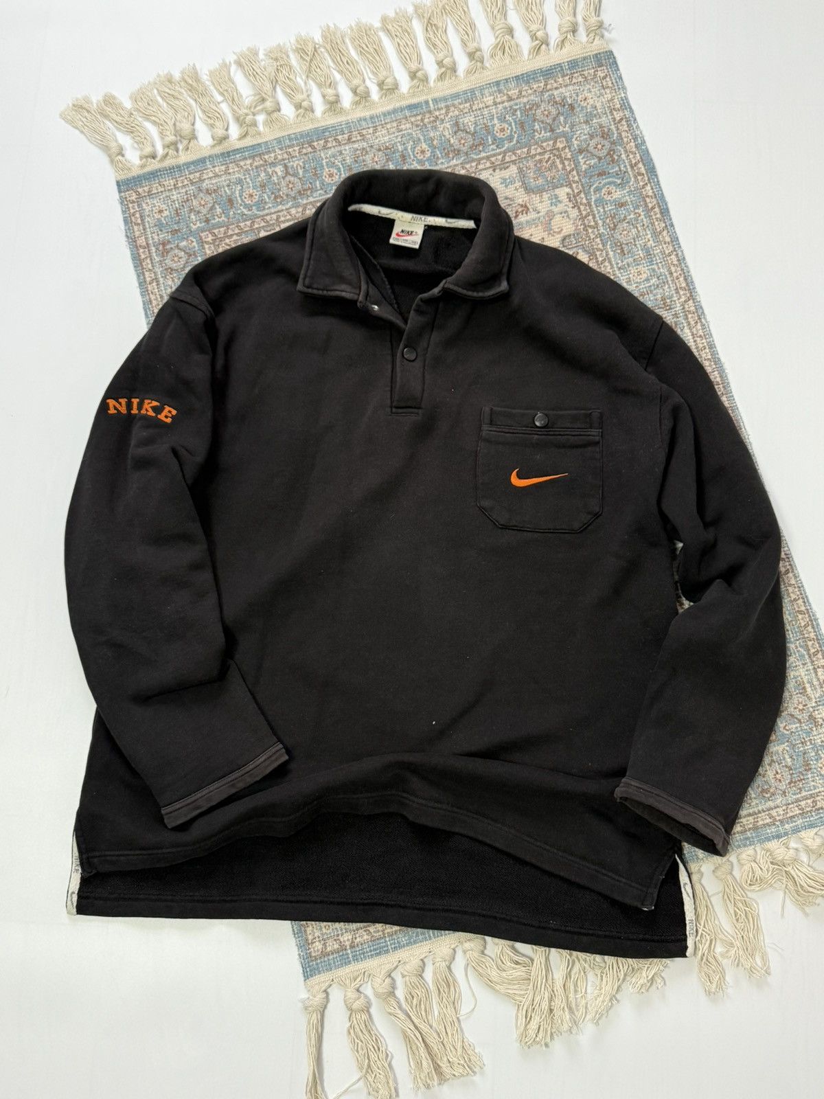 Nike Vintage 90s Nike Y2K Drill Sweatshirt Size US XXL / EU 58 / 5 - 1 Thumbnail