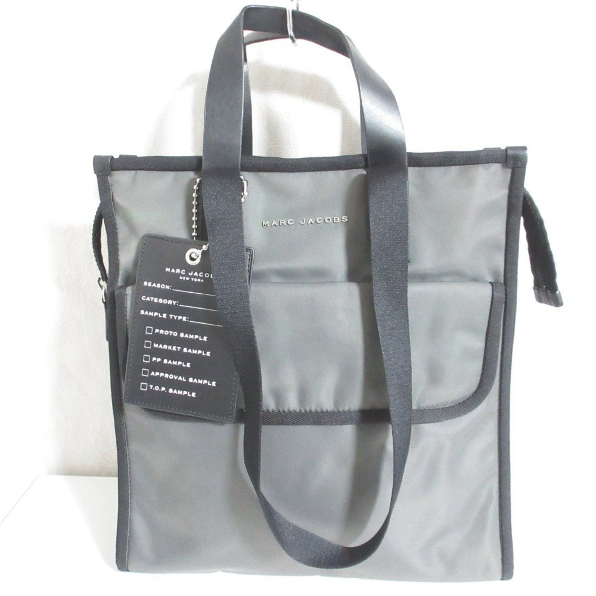 Marc Jacobs Charm Attached 2Way Tote Bag Shoulder Grey Men's Women's