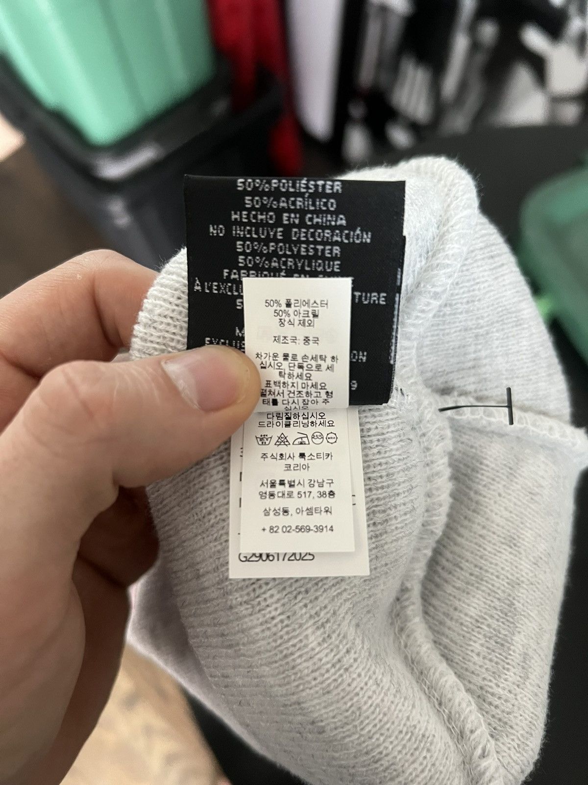 Supreme Supreme New Era Classic Logo London Shop Beanie Ash Grey Size ONE SIZE - 8 Thumbnail