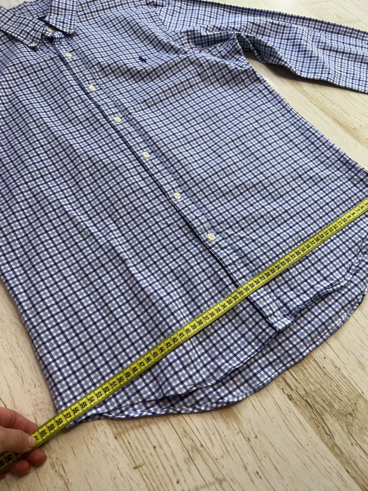 Ralph Lauren Ralph Lauren Slim Fit Stretch Oxford Plaid Shirt Blue Check Size US XL / EU 56 / 4 - 12 Thumbnail