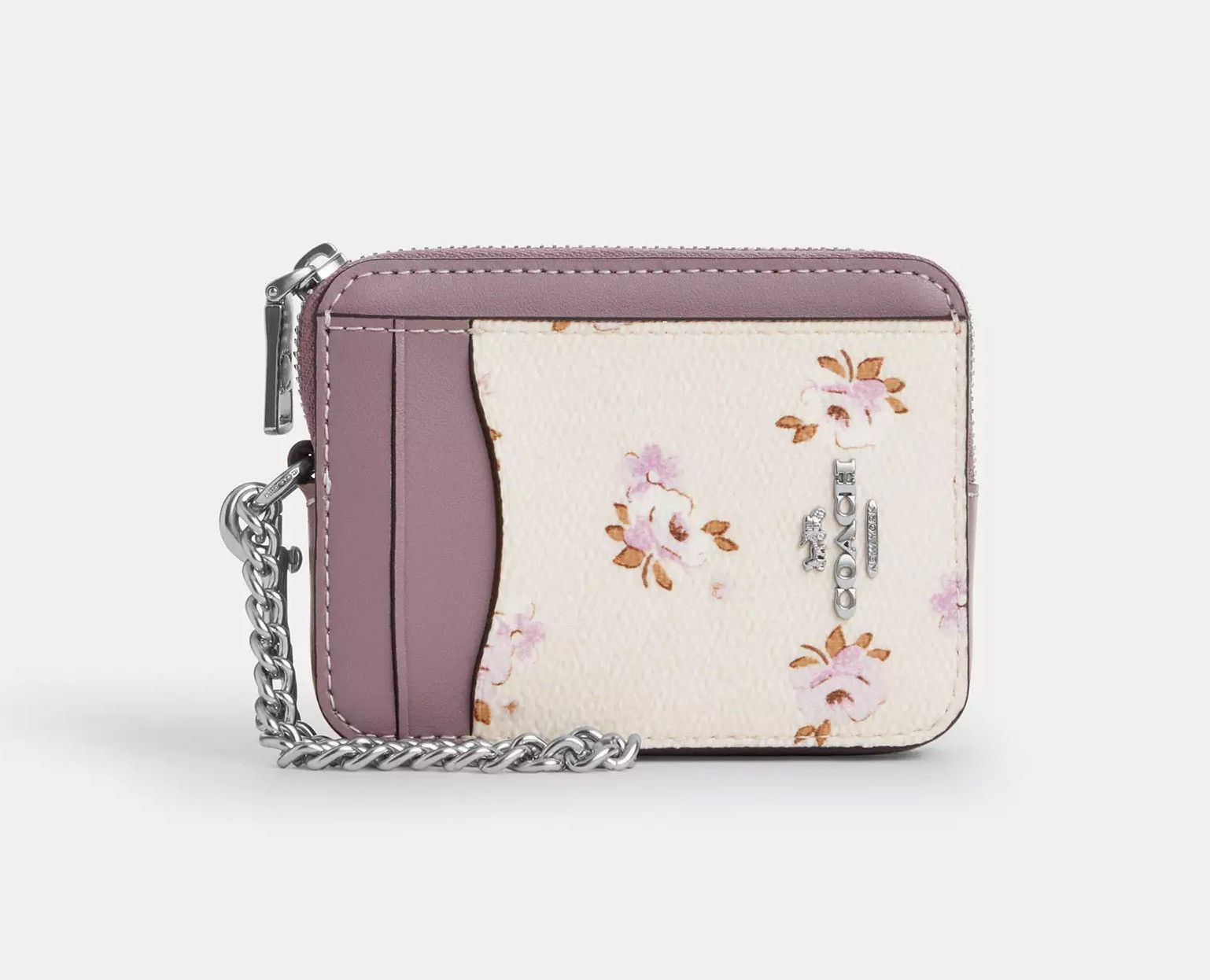 Coach Zip Card Case With Floral Print CAU43 Size ONE SIZE - 5 Thumbnail