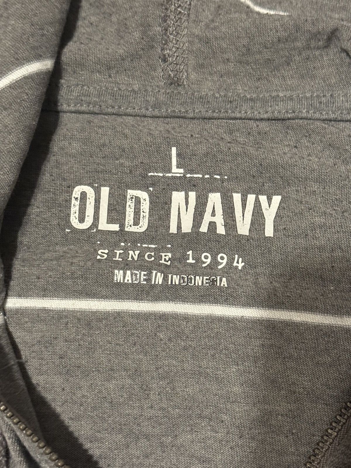Old Navy Old Navy Striped Hoodie Grey Large Size US L / EU 52-54 / 3 - 4 Thumbnail