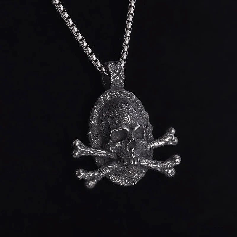 Jewelry Cross Bones Skull Pendant Necklace Size ONE SIZE - 1 Thumbnail