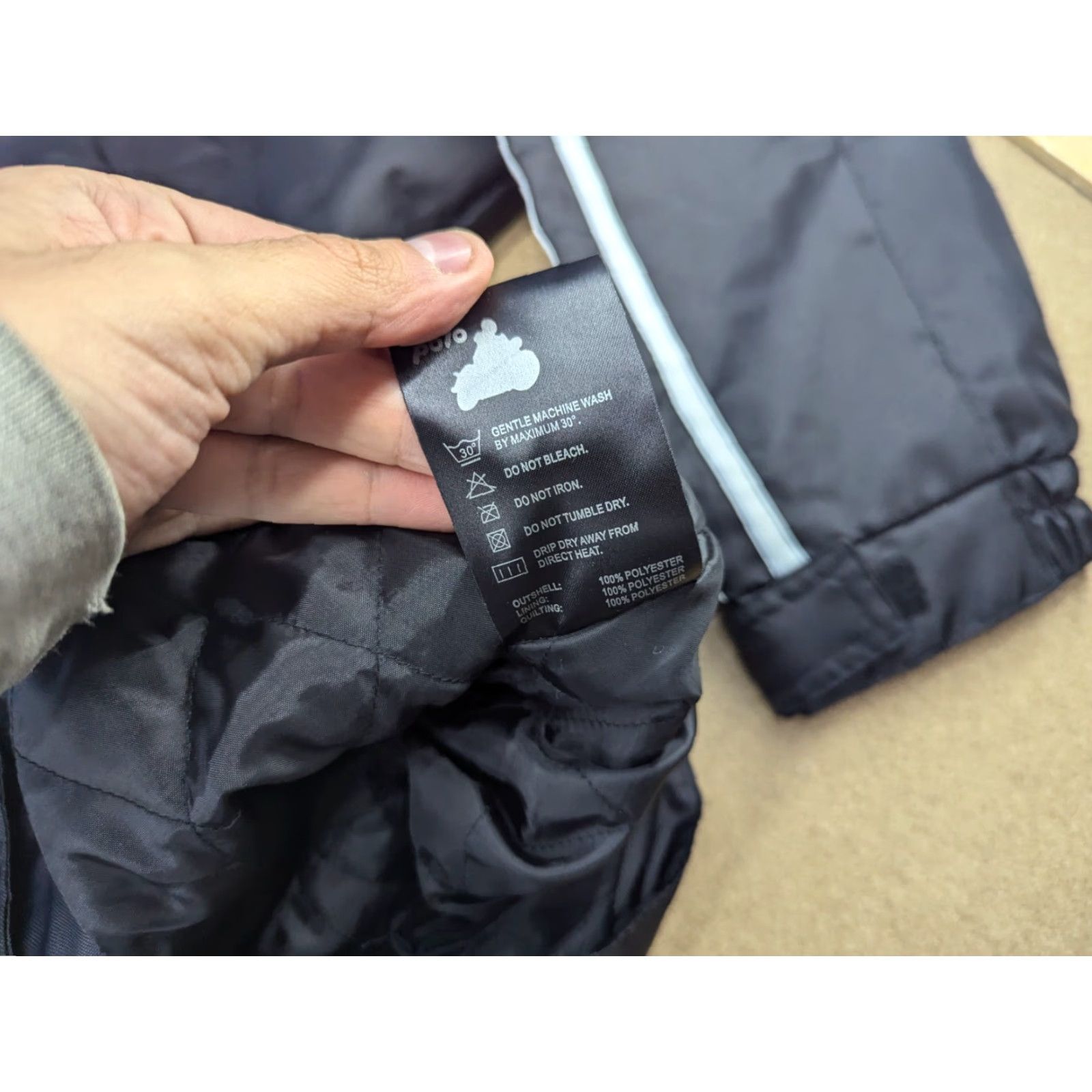Vintage POLO Motorcycle Jacket Mens Size XL Black High Speed Racing Staff Full Zip Waterproof Vintage Nylon Solid Long Jacket Size US XL / EU 56 / 4 - 3 Thumbnail