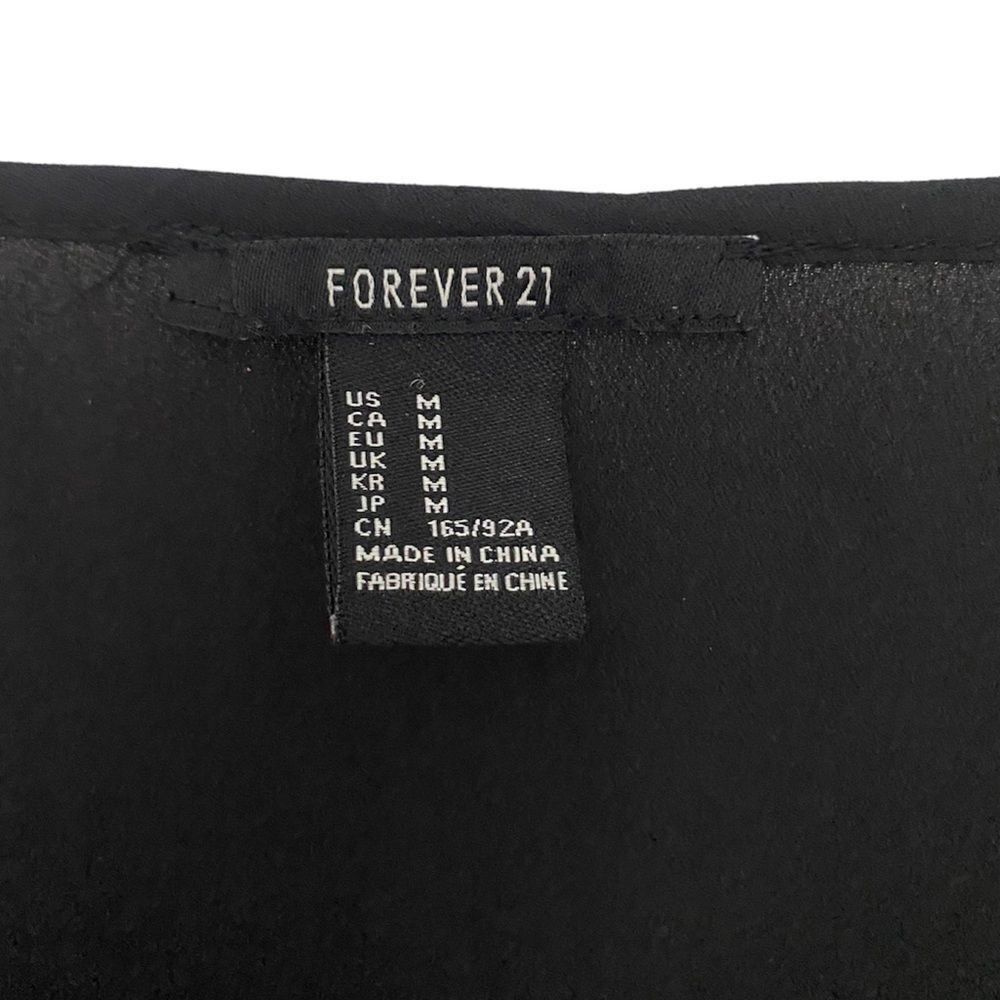 Forever 21 Forever 21 Black Fit & Flare Blouse | Size M | Lightweight P Size M / US 6-8 / IT 42-44 - 4 Thumbnail