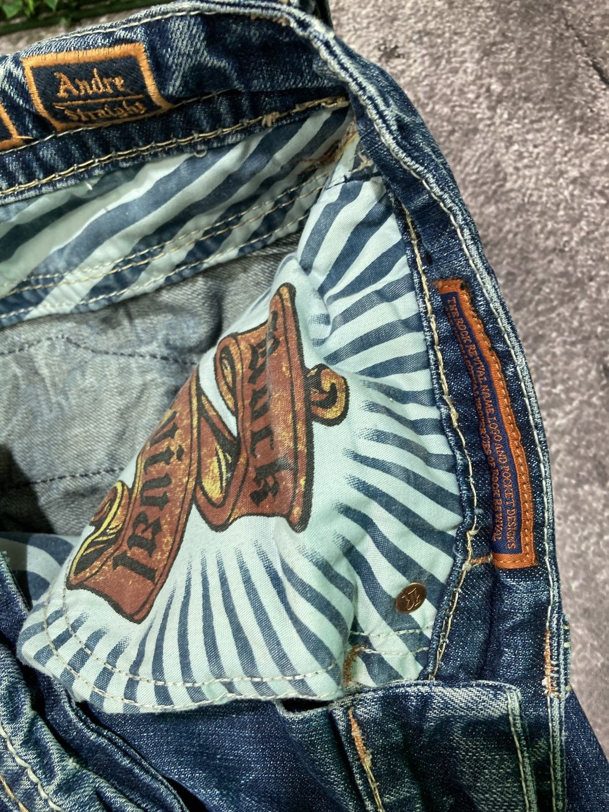 Rock Revival Vintage Rock Revival Andre Straight Y2K Denim Jeans Size US 33 - 13 Thumbnail
