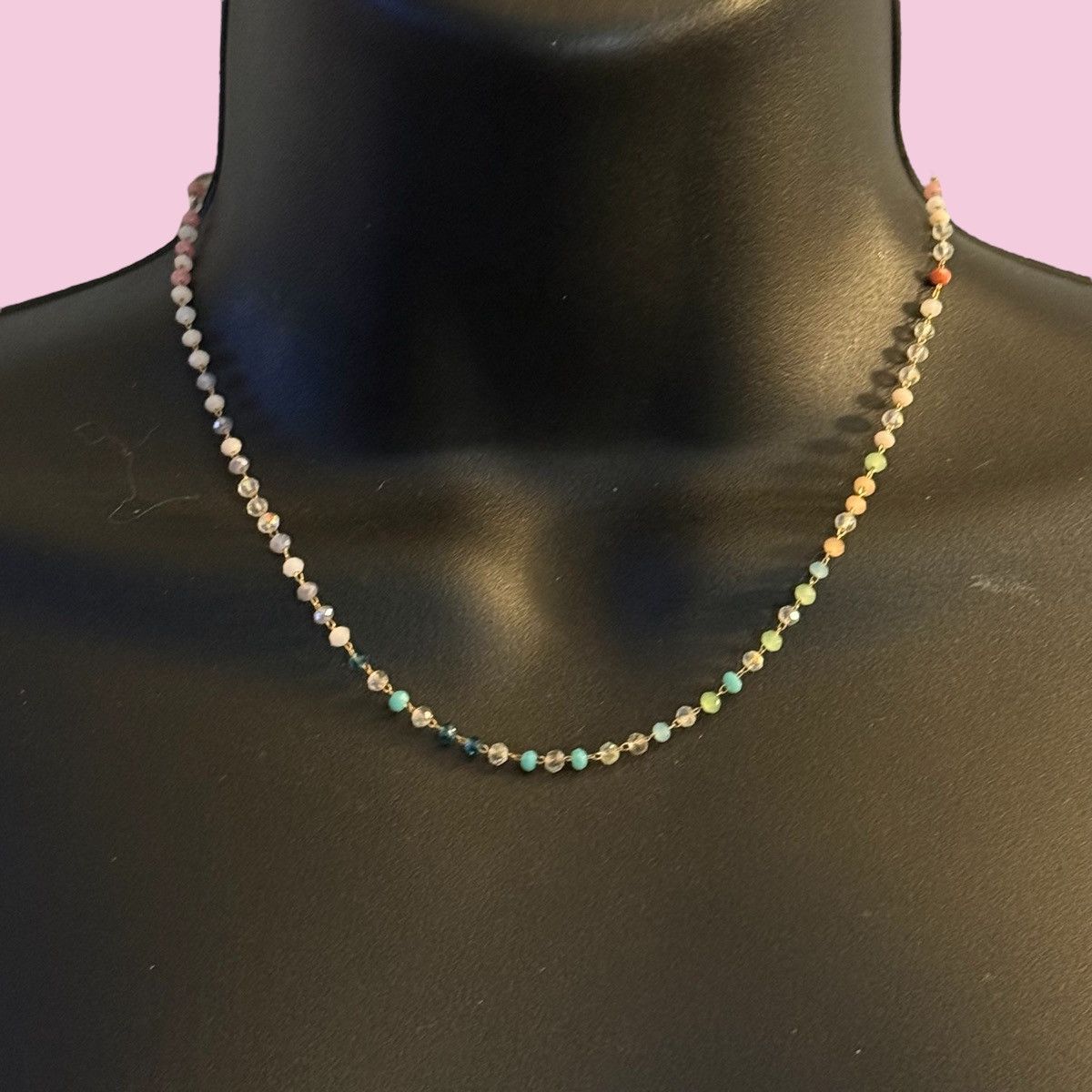Other Frenzy dainty multicolor crystal bead necklace Size ONE SIZE - 1 Thumbnail