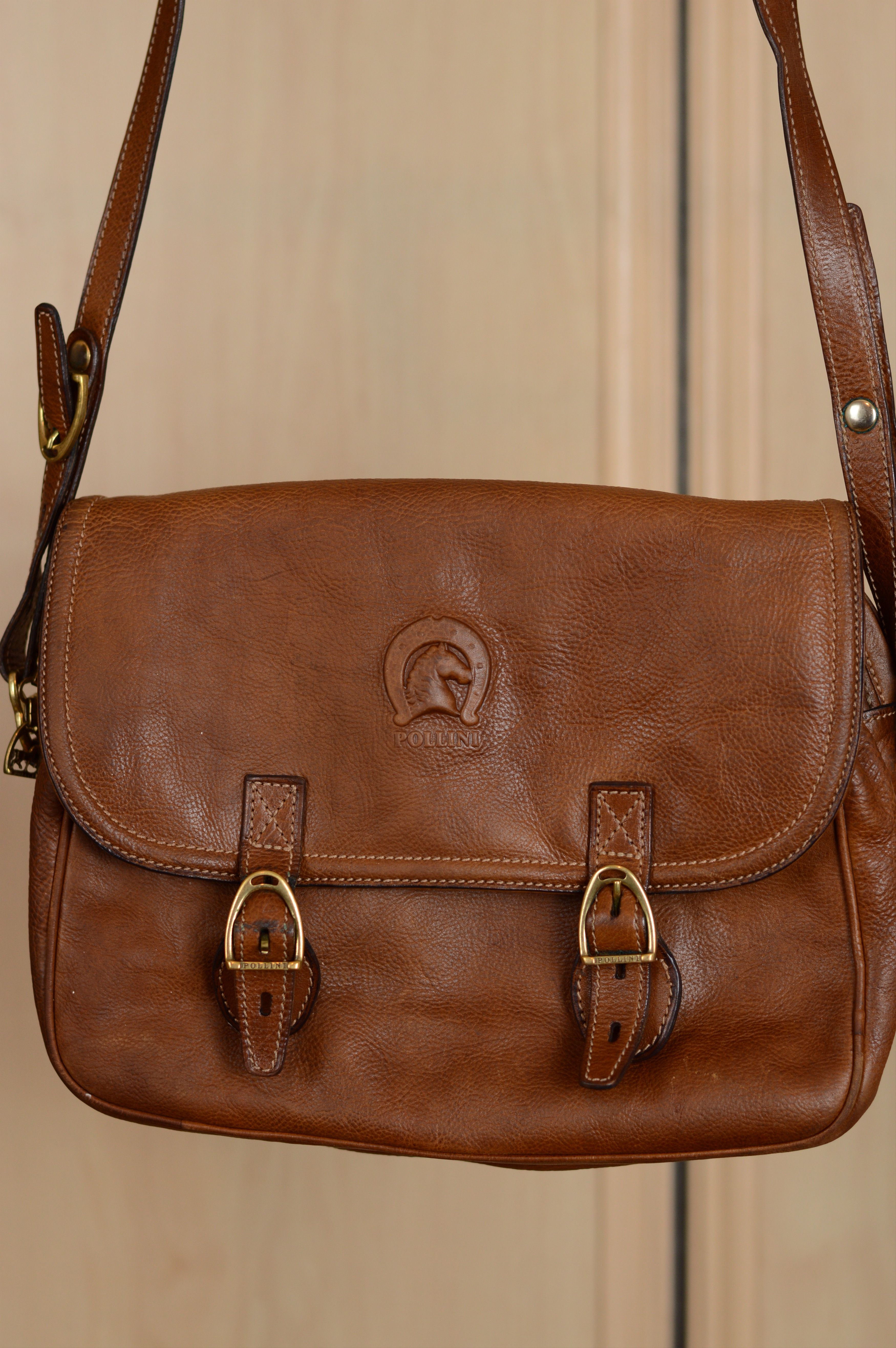 Pollini Pollini Brown Leather Shoulder Bag Size ONE SIZE - 2 Thumbnail