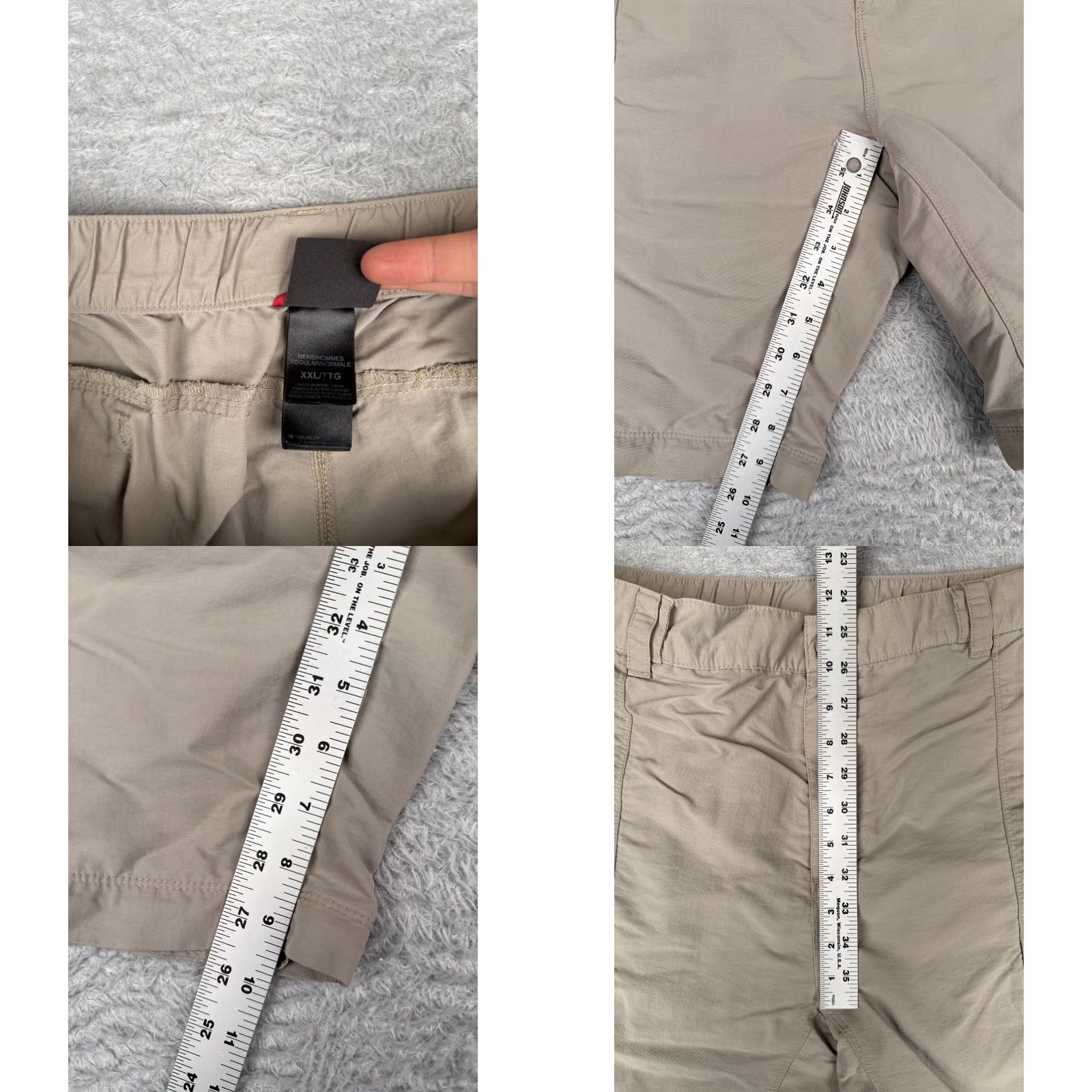 The North Face The North Face Shorts Men 2XL Beige Nylon Cargo Pocket 40x10 Casual Travel 100% Microfiber Vintage No Size US 39 - 8 Thumbnail