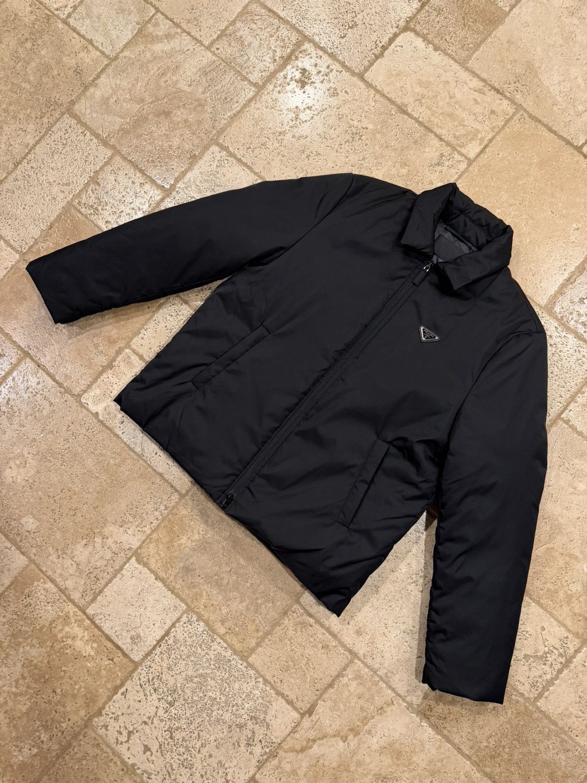 Prada Prada 2023 Re-Nylon Down Puffer Black Collar Zip-Up Jacket Size US L / EU 52-54 / 3 - 4 Thumbnail