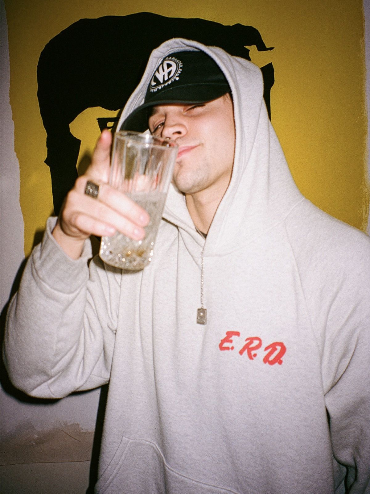 Enfants Riches Deprimes 🚭1 of 1 ULTIMATE GRAIL🚭HAND DRAWN “GLUE SNIFFER” DARE HOODIE Size US XL / EU 56 / 4 - 3 Thumbnail
