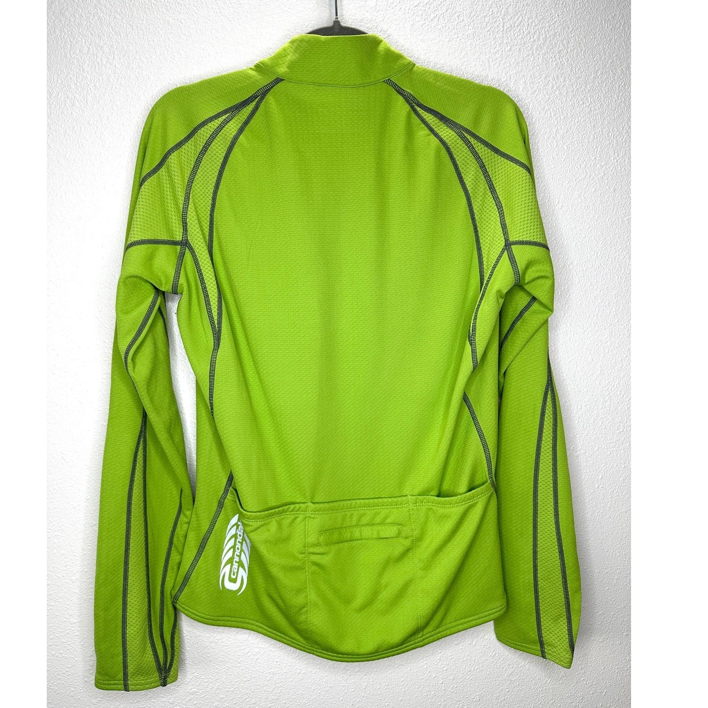 Other Cannondale Lime Green Front Zip Long Sleeve Workout Top L Size 34" / US 12 / IT 48 - 8 Thumbnail
