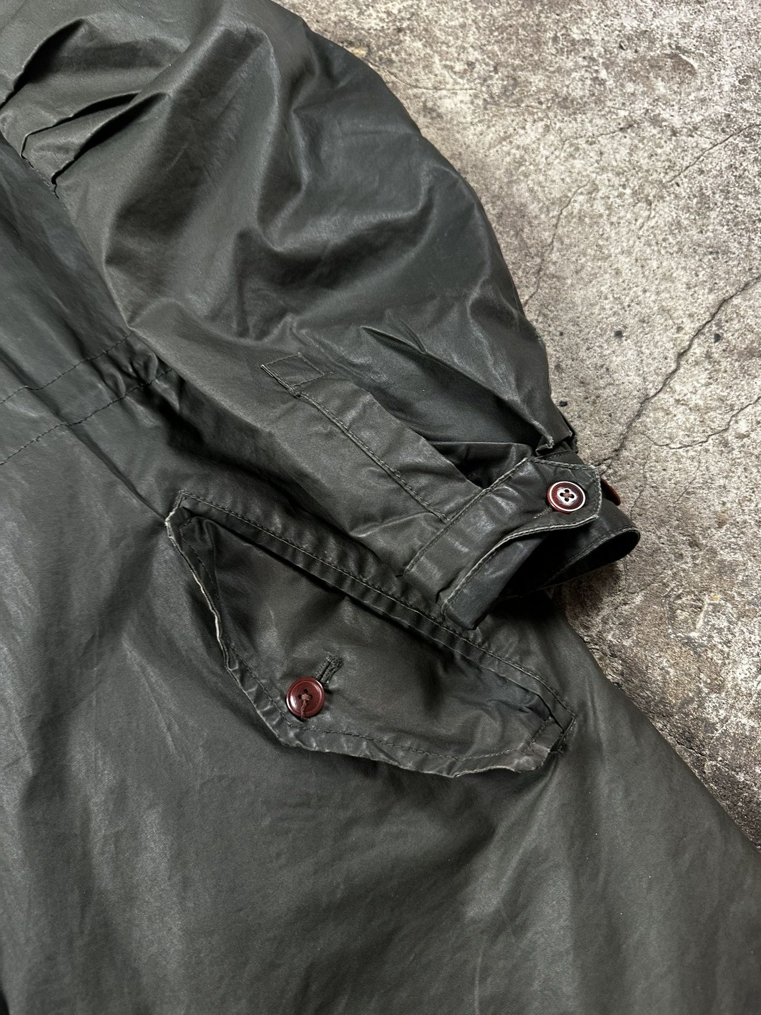 FRED Fred Perry Waxed Wind Rain Raincoat Coat Size L / US 10 / IT 46 - 7 Thumbnail