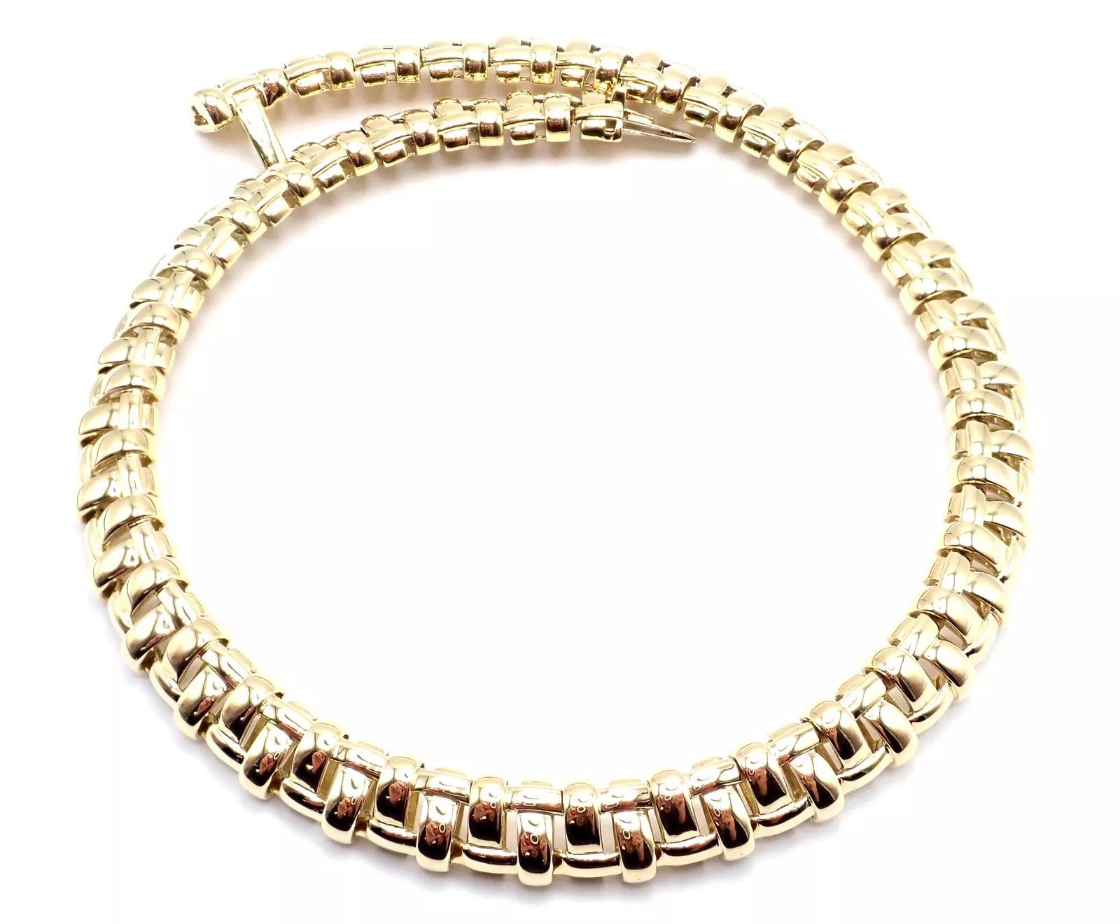 Tiffany & Co. iffany & Co Vannerie 18k Yellow Gold Basket Weave Necklace Size ONE SIZE - 6 Thumbnail