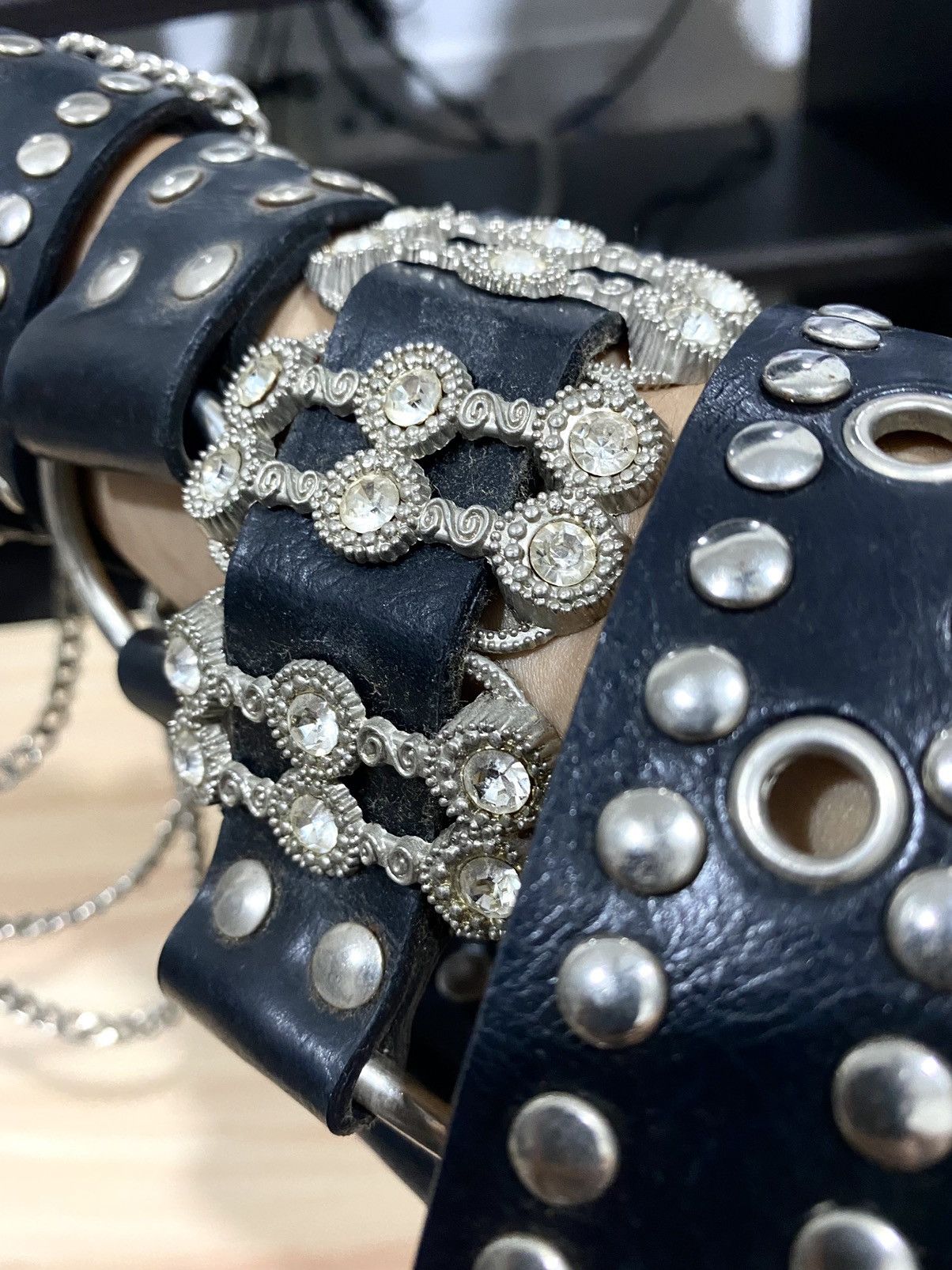 Japanese Brand 🔥SALE🔥Studded Gothic Bondage Belt inspired BB SIMON Size ONE SIZE - 5 Thumbnail
