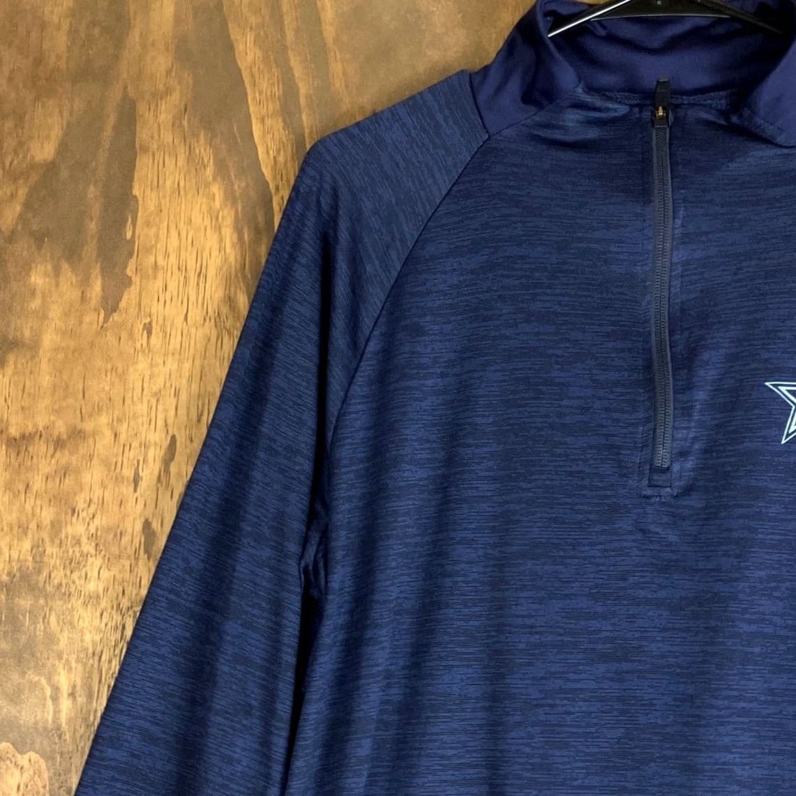 Vintage Dallas Cowboys Mens Shirt Long Sleeve 1/4 Zip Pullover Navy Large Size US L / EU 52-54 / 3 - 4 Thumbnail