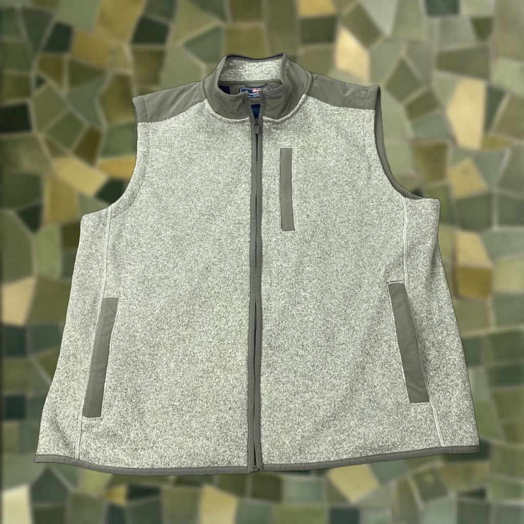 Vineyard Vines Vineyard Vines Vest Mens L Gray Fleece Zip Chest Pocket Casual Windbreaker Size US L / EU 52-54 / 3 - 1 Thumbnail
