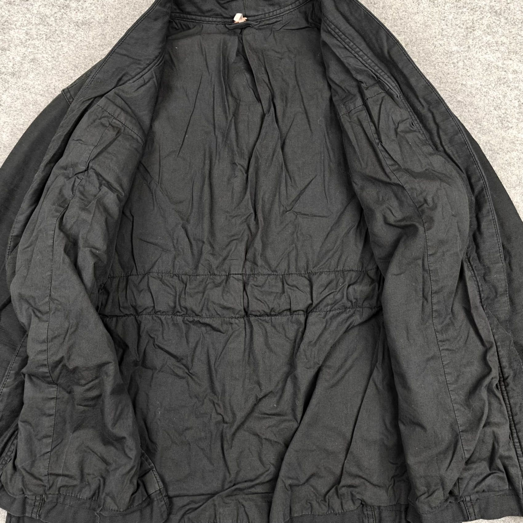 Free People Free People Jacket Womens Small Black Canvas Belted Utility Pockets Open Front Size S / US 4 / IT 40 - 2 Thumbnail