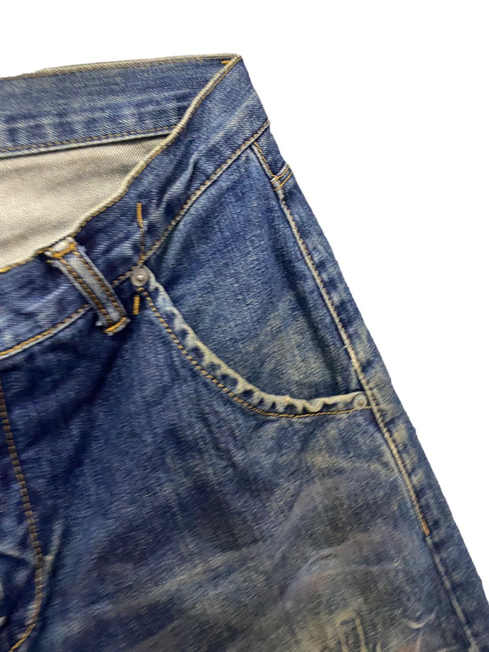 BAL 💥BEST OFFER💥VINTAGE BAL DENIM BUDDY DISTRESSED DENIM Size US 32 / EU 48 - 7 Thumbnail