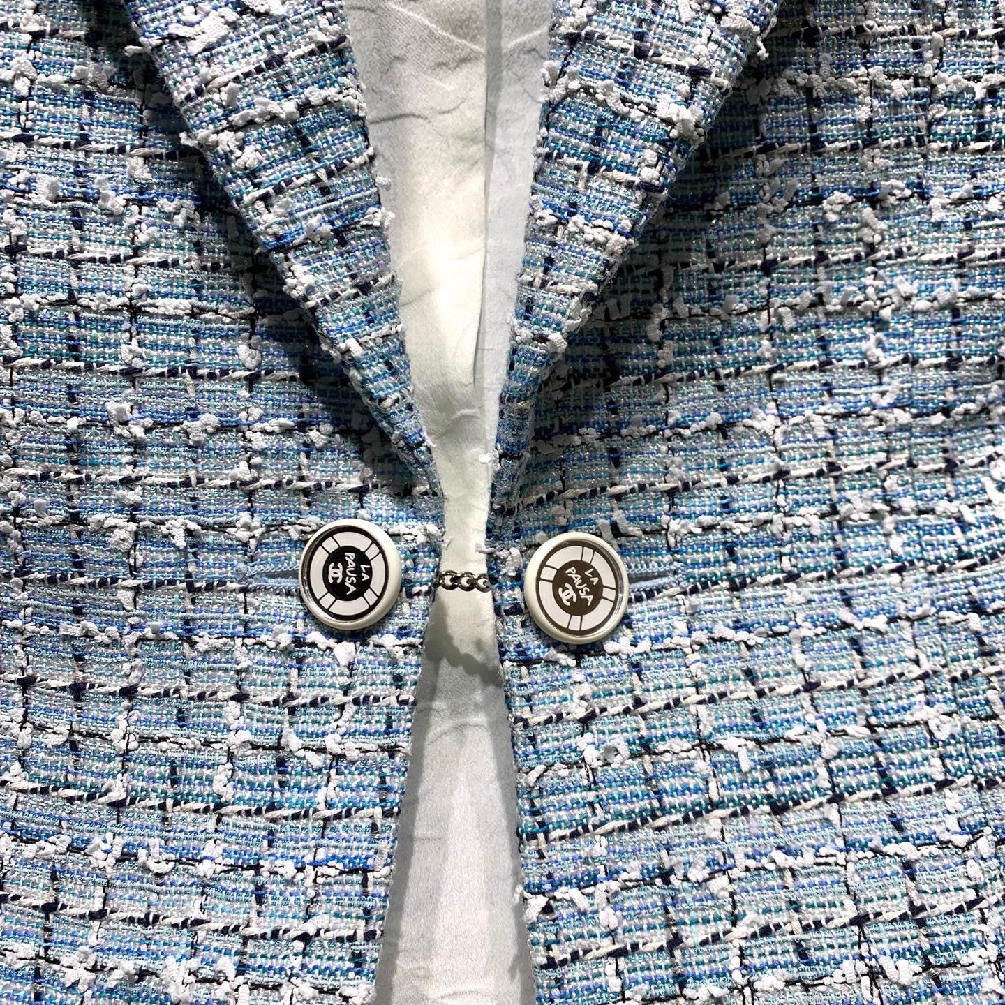 Chanel Women's CHANEL 19C Cruise Blue Coco Blazer Jennie Size XS / US 0-2 / IT 36-38 - 6 Thumbnail