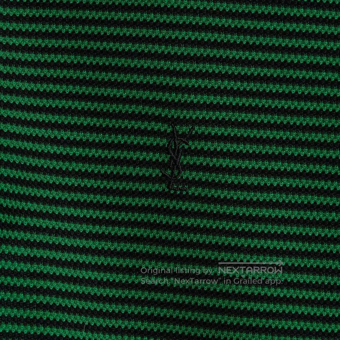 Saint Laurent Paris Saint Laurent Men's Embroidered Stripe Polo. Size US M / EU 48-50 / 2 - 4 Thumbnail
