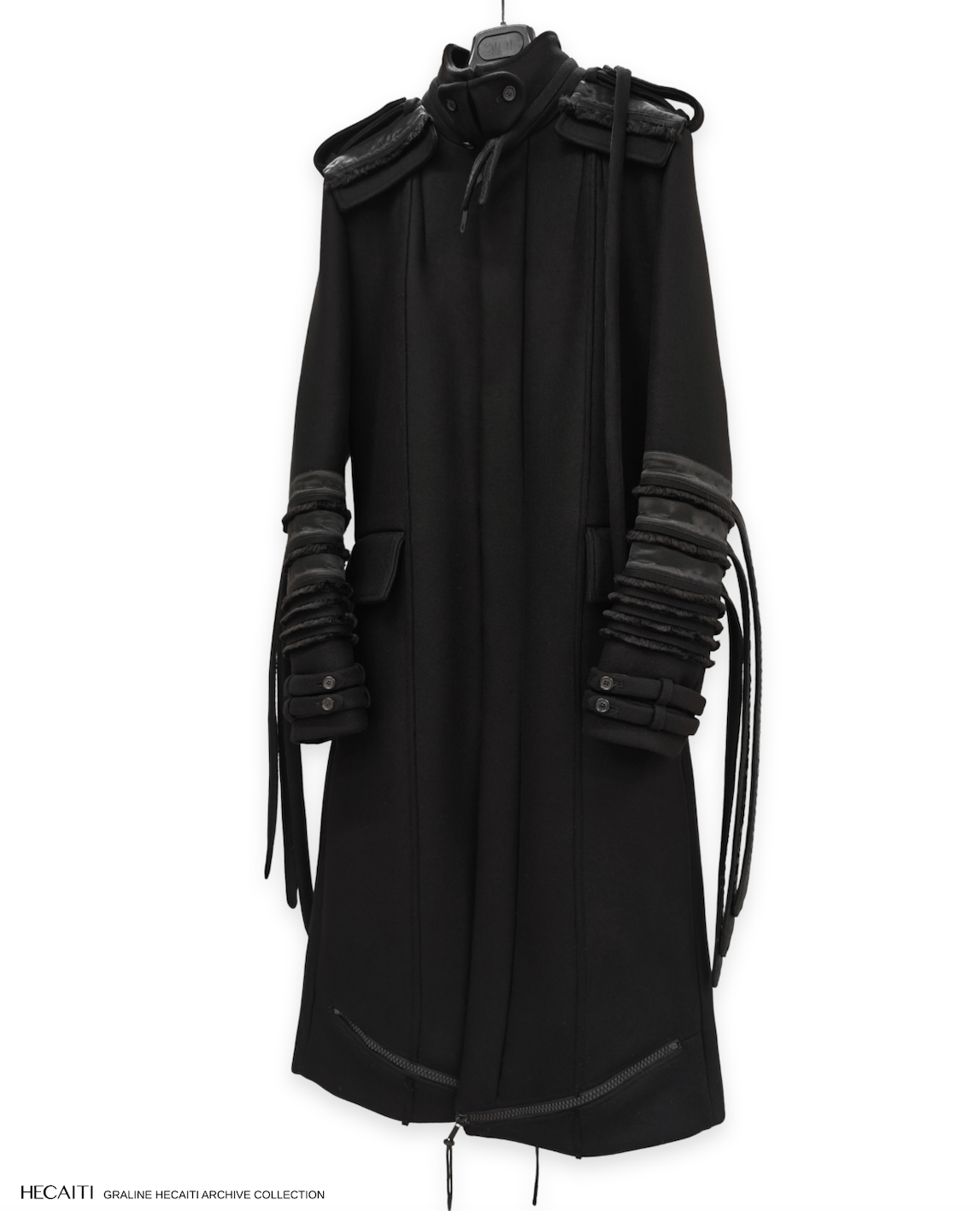 Dior DIOR HOMME 03fw Luster‘ BLACK LONG NAPOLEON JACKET By HEDI Size US M / EU 48-50 / 2 - 4 Thumbnail
