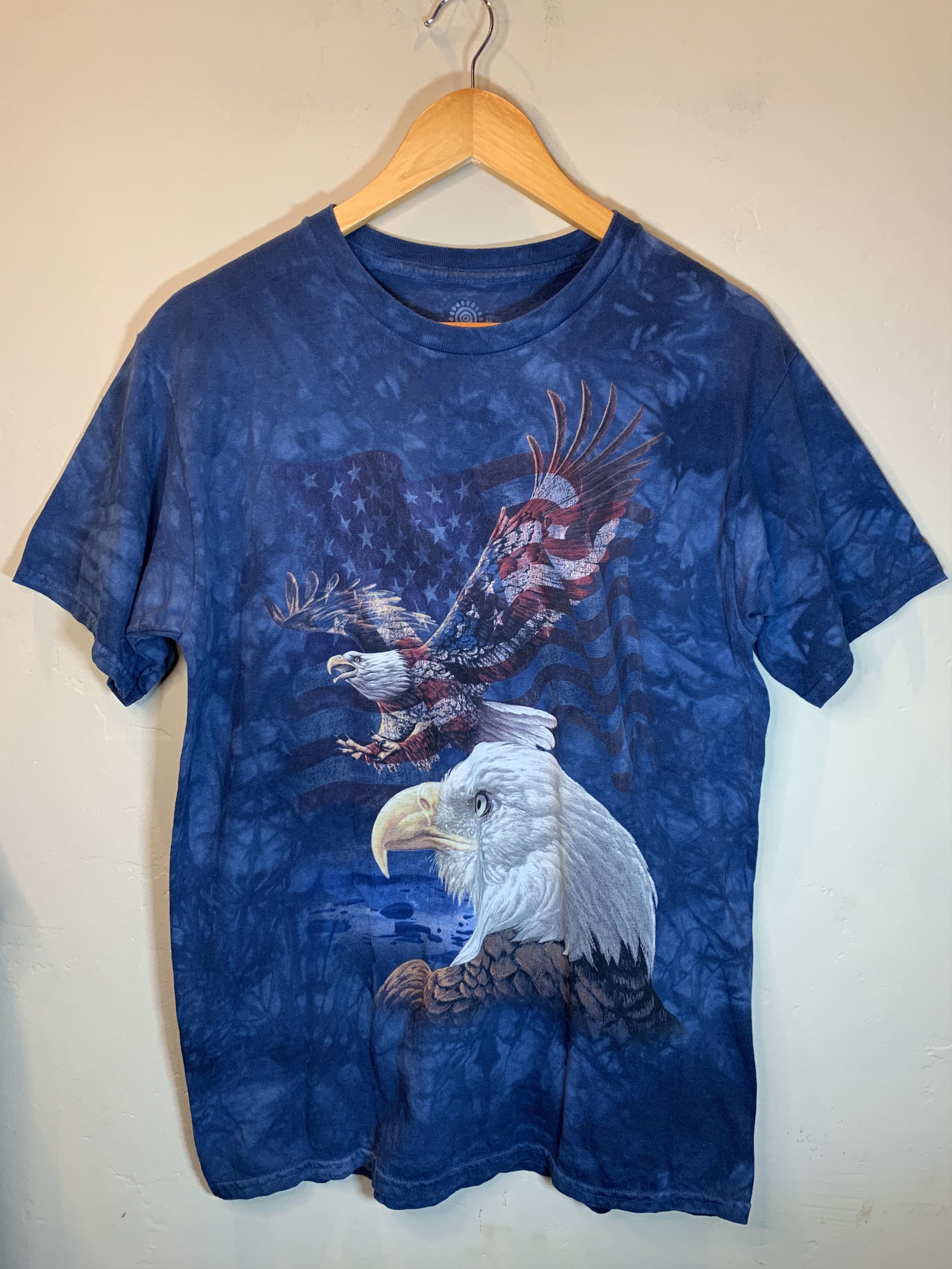 The Mountain RARE* The Mountain Bald Eagle USA Flag America Tie-Dye Shirt Size US M / EU 48-50 / 2 - 1 Thumbnail