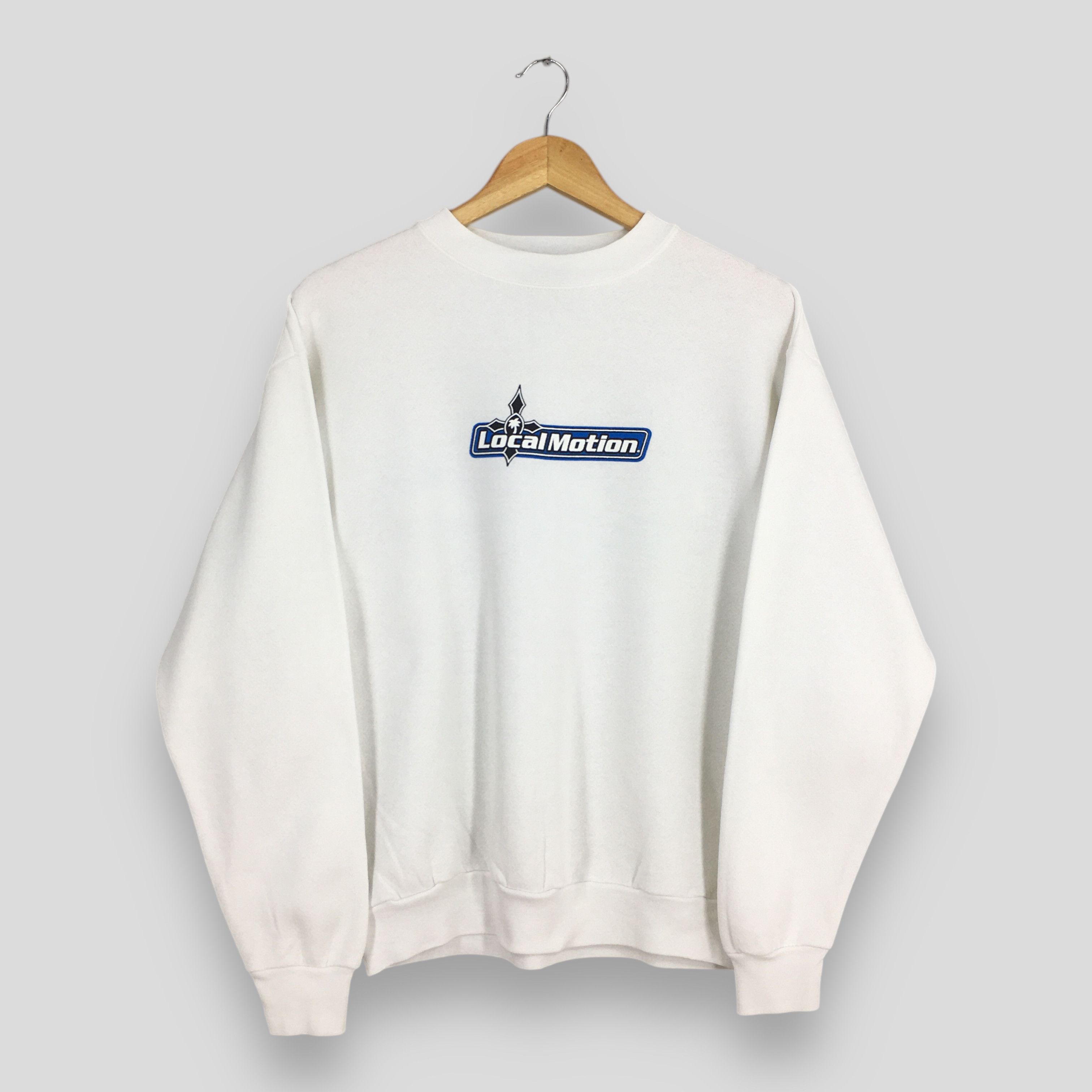 Vintage Vintage 80s Local Motion Surfing White Sweatshirt Medium Size US M / EU 48-50 / 2 - 1 Thumbnail