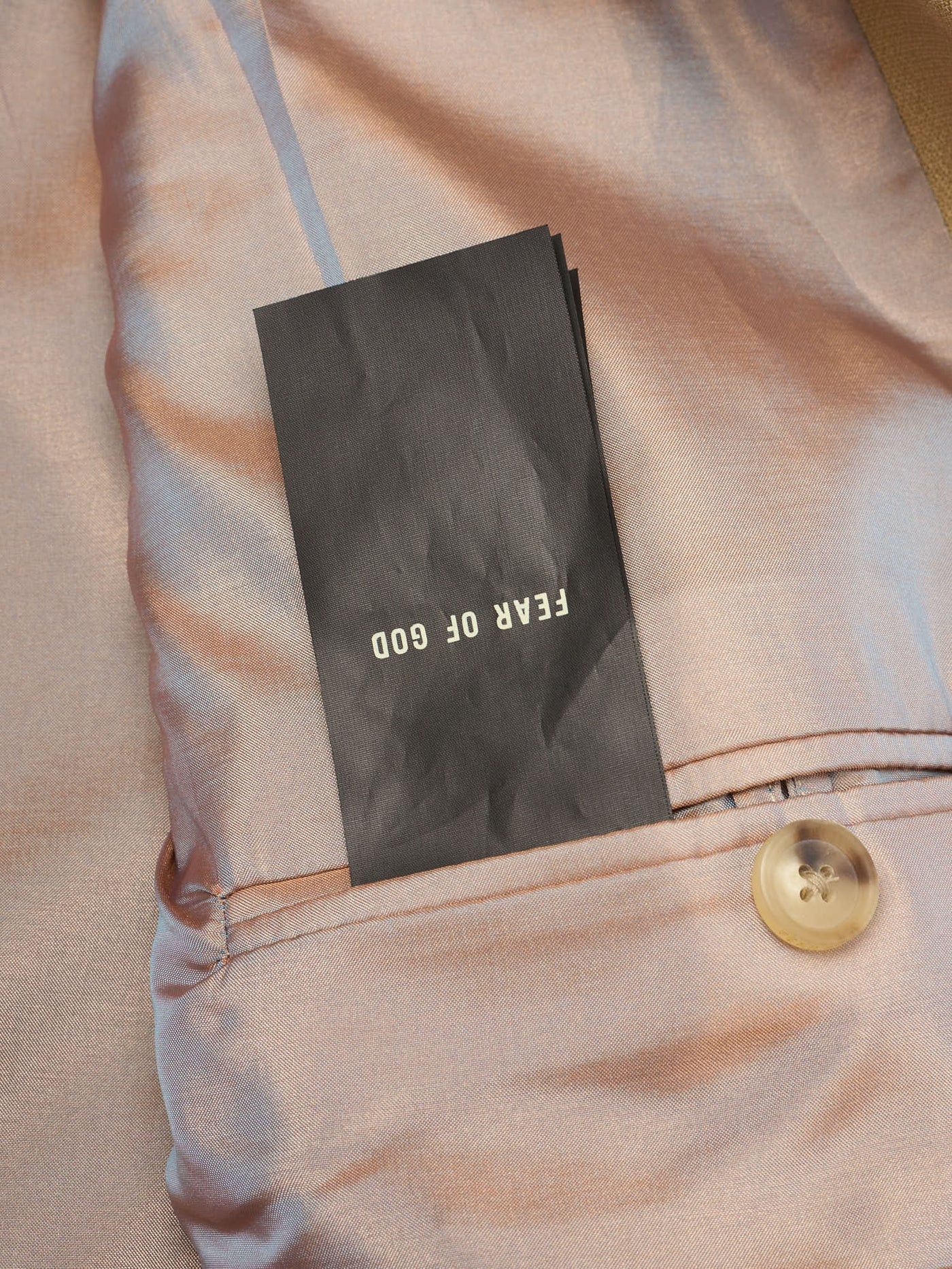 Fear of God FEAR OF GOD Tan Viscose DB Lined Suit Jacket Size 40R - 8 Thumbnail