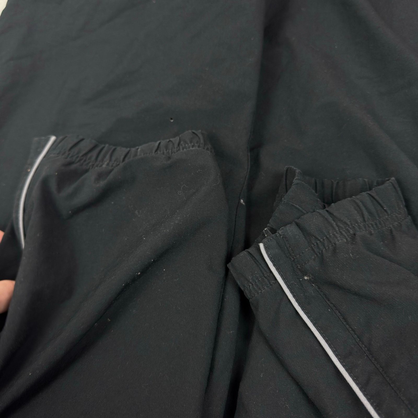 Japanese Brand × Nike Nike Men's Black Mesh Zipper Hem Tappered Leg Track Pants XL Size US 34 / EU 50 - 6 Thumbnail
