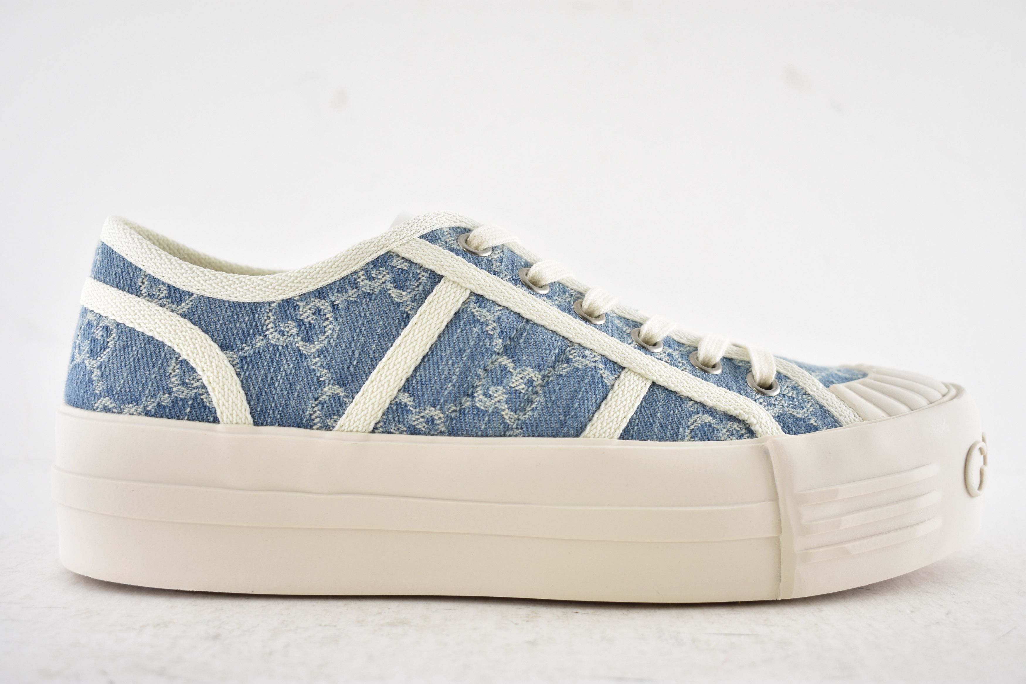 Gucci Gucci Chunky Monogram GG Logo Denim Platform Sneakers 36.5 Size US 6.5 / IT 36.5 - 2 Thumbnail