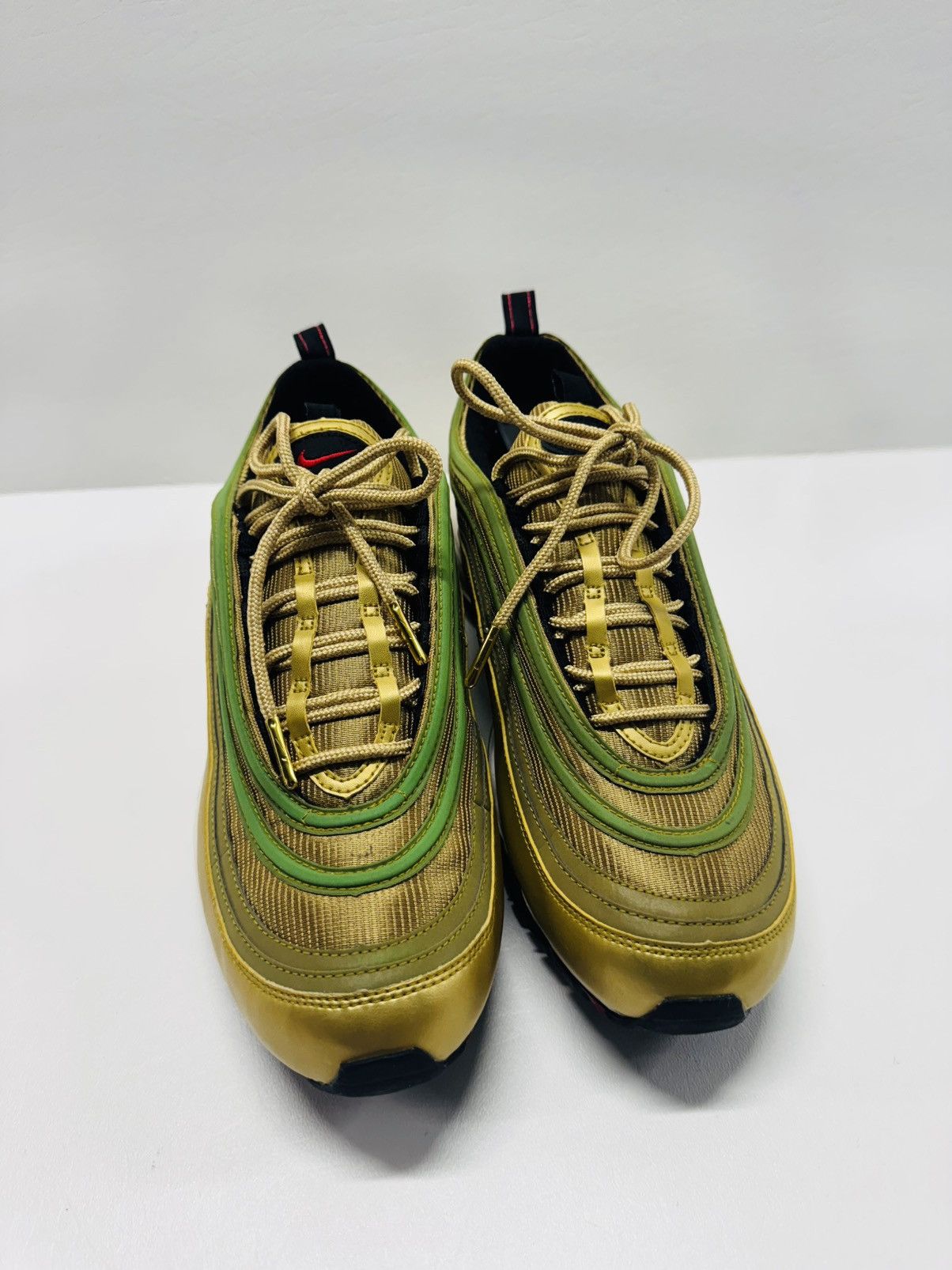 Nike Nike Air Max 97 Metallic Gold/Varsity Red-White-Black Size US 9.5 / EU 42-43 - 4 Thumbnail