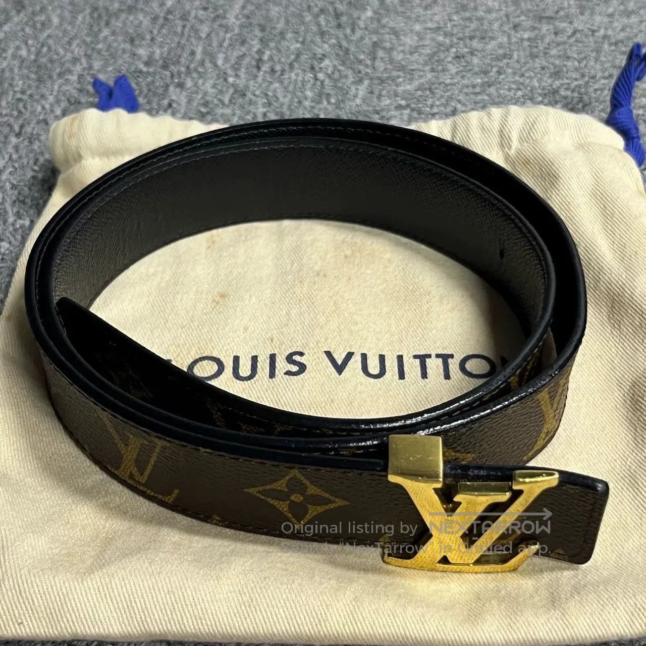 Louis Vuitton Louis Vuitton Brown Monogram Leather Belt. Size ONE SIZE - 1 Thumbnail