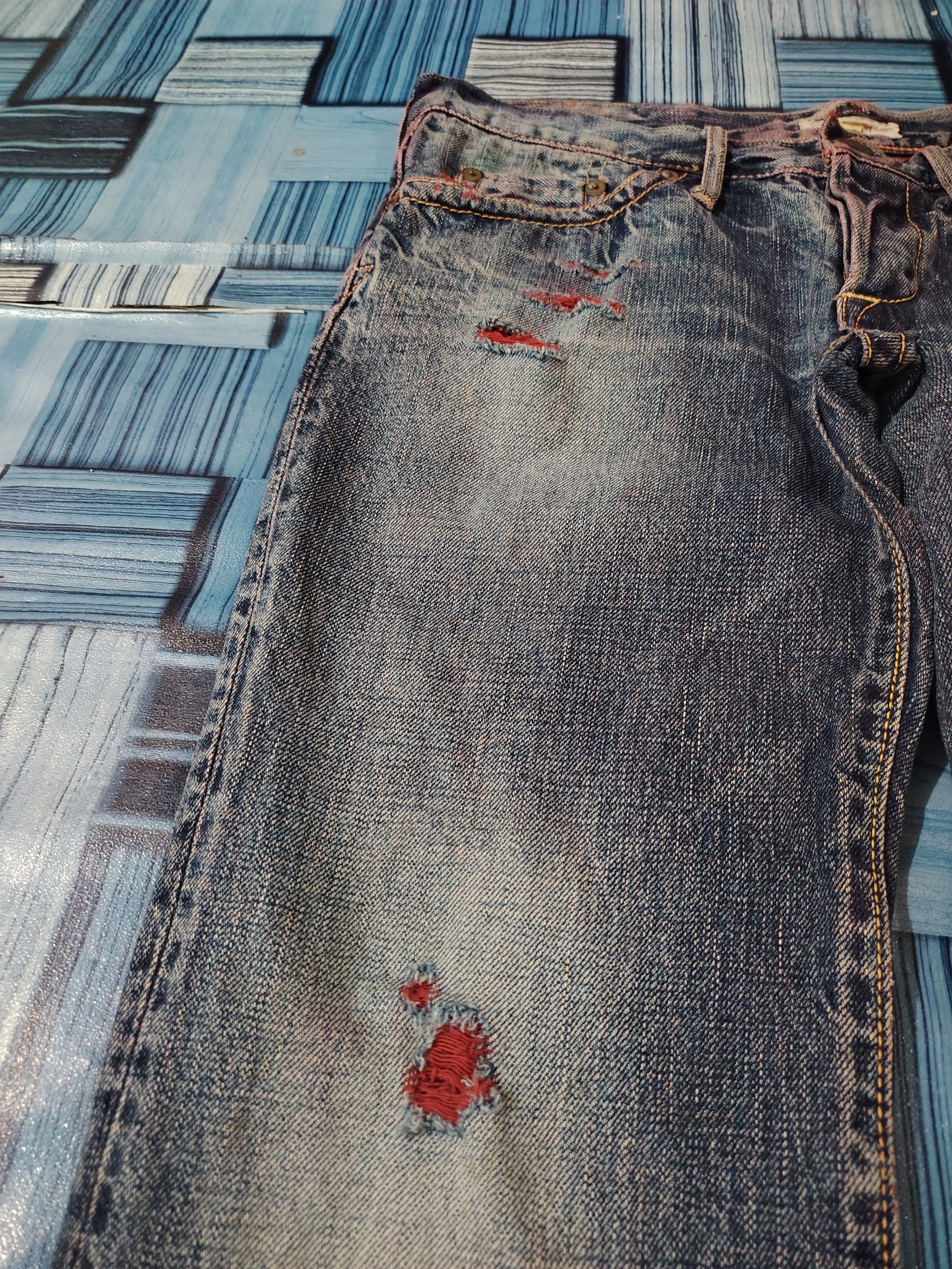 Full Count & Co. Japanese Fullcount Flared Jeans Distressed denim Size US 31 - 6 Thumbnail