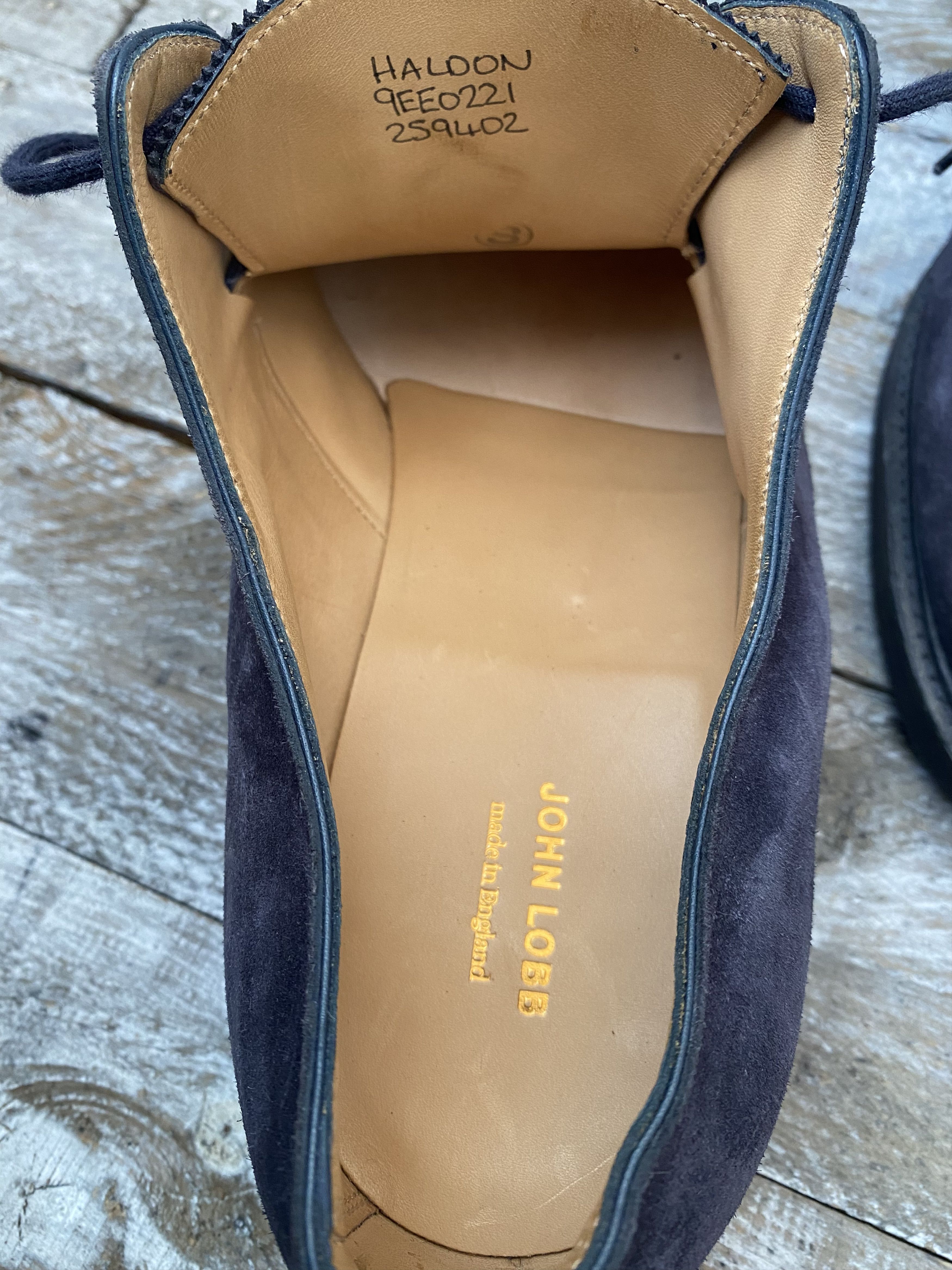 John Lobb John lobb blue suede derby leather shoes Uk 9EE Size US 10 / EU 43 - 15 Thumbnail