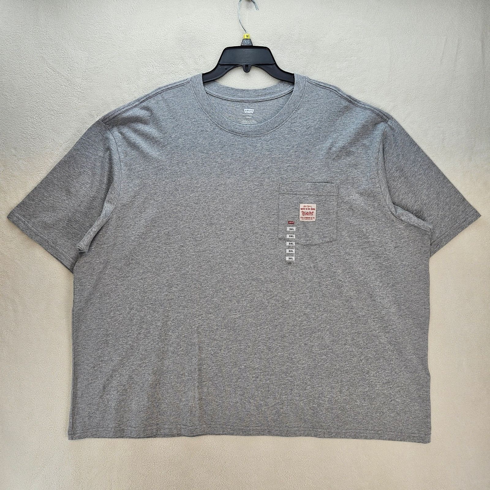 Levi's LEVI'S MEN'S 3XL SHORT SLEEVE WORKWEAR TSHIRT GREY LOOSE FIT Size US XXL / EU 58 / 5 - 1 Thumbnail