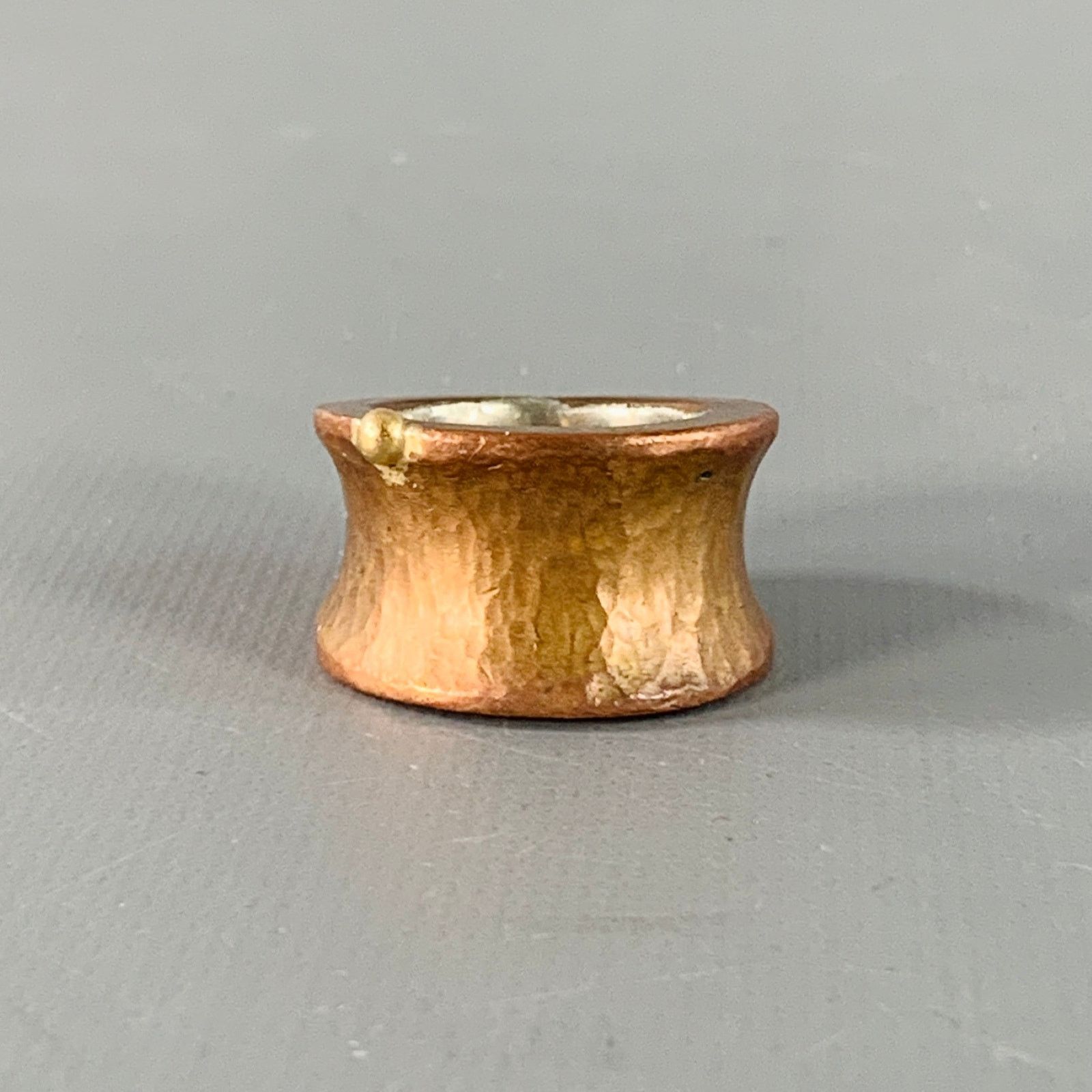 Ring Size 9 Copper Gold Hammered Sterling Silver Saddle Ring