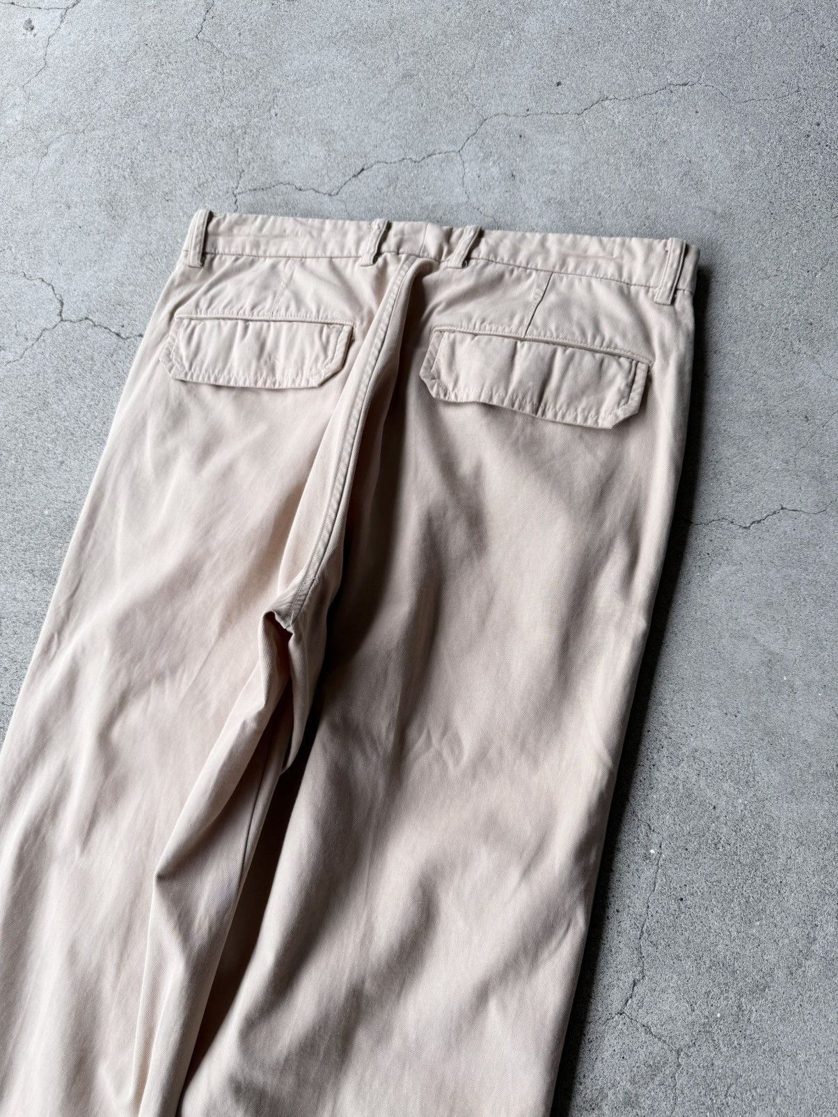 Issey Miyake ISSEY MIYAKE 2002SS Archive Beige Cotton Straight Trousers Size US 28 / EU 44 - 5 Thumbnail