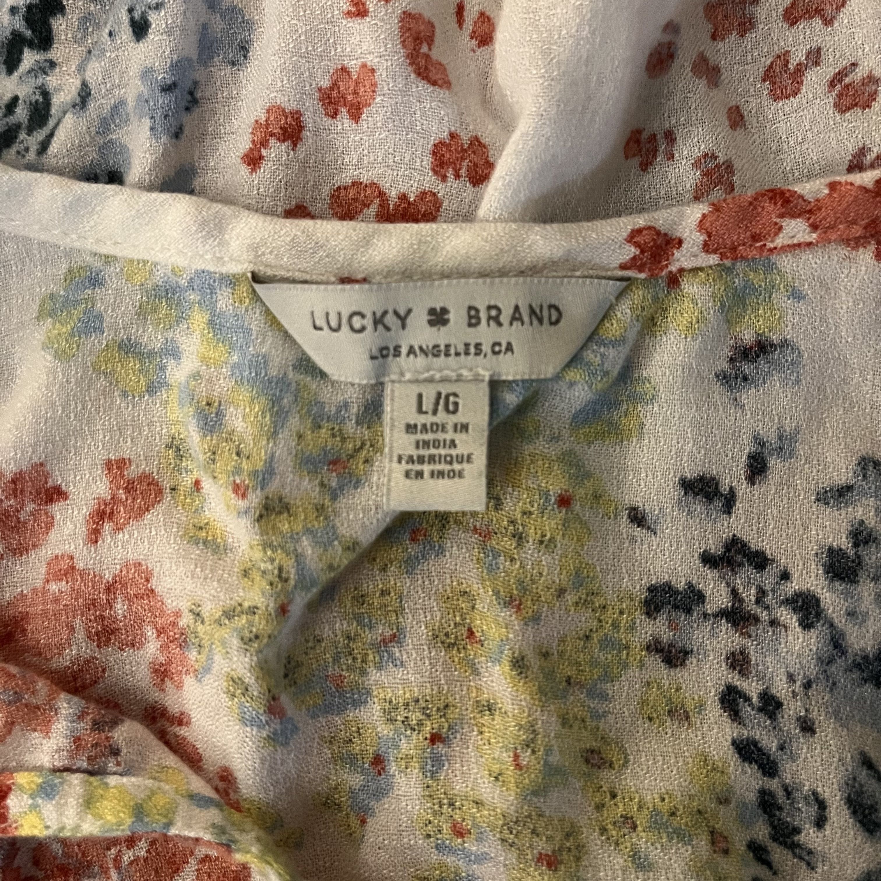 Lucky Brand Lucky Brand Floral Long Sleeve Blouse size L Size L / US 10 / IT 46 - 5 Thumbnail