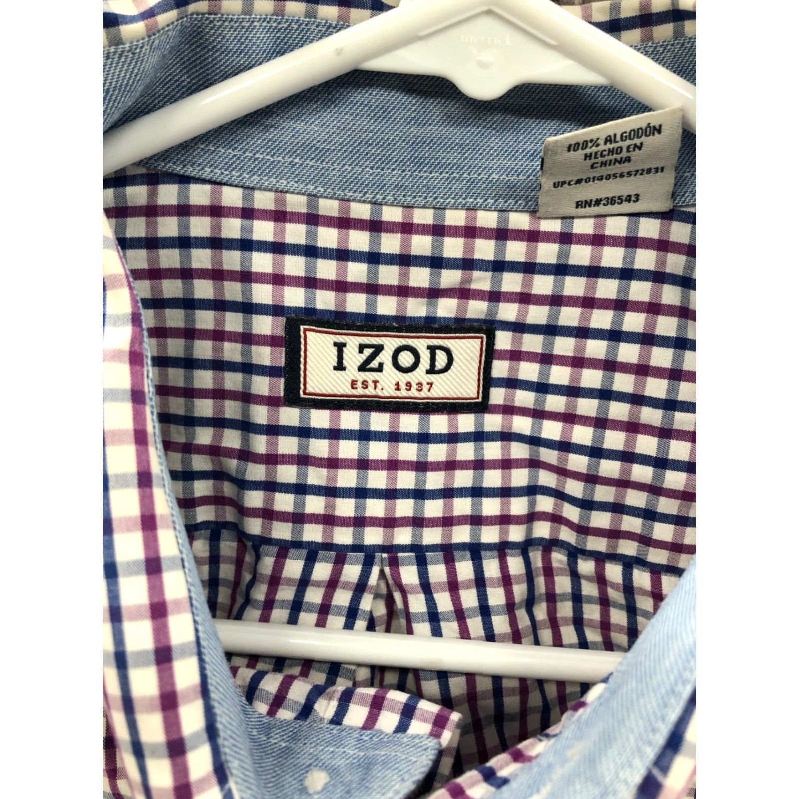 Izod IZOD Shirt L Mens Long Sleeve Button-Down Collar Size US L / EU 52-54 / 3 - 2 Thumbnail