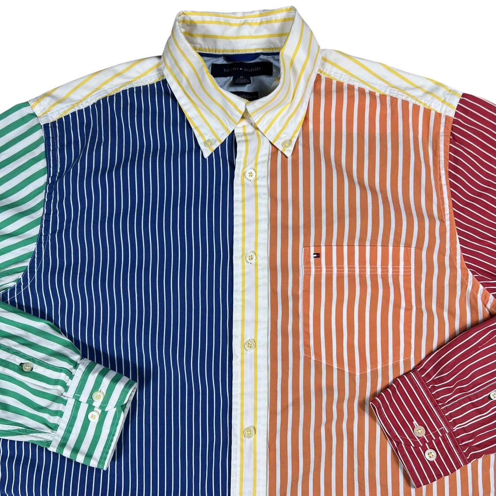 Tommy Hilfiger Y2K Tommy Hilfiger multi color two-ply cotton button down Size US M / EU 48-50 / 2 - 2 Thumbnail