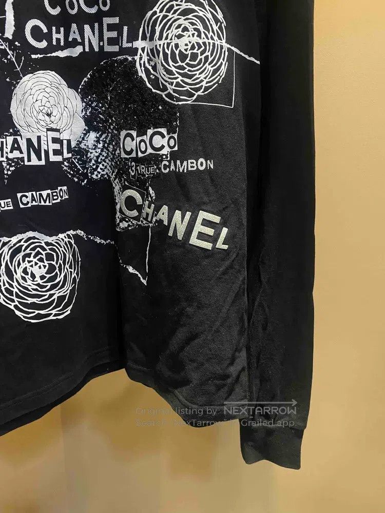 Chanel Chanel Black camelia sequin graffiti sweatshirt Size S / US 4 / IT 40 - 6 Thumbnail