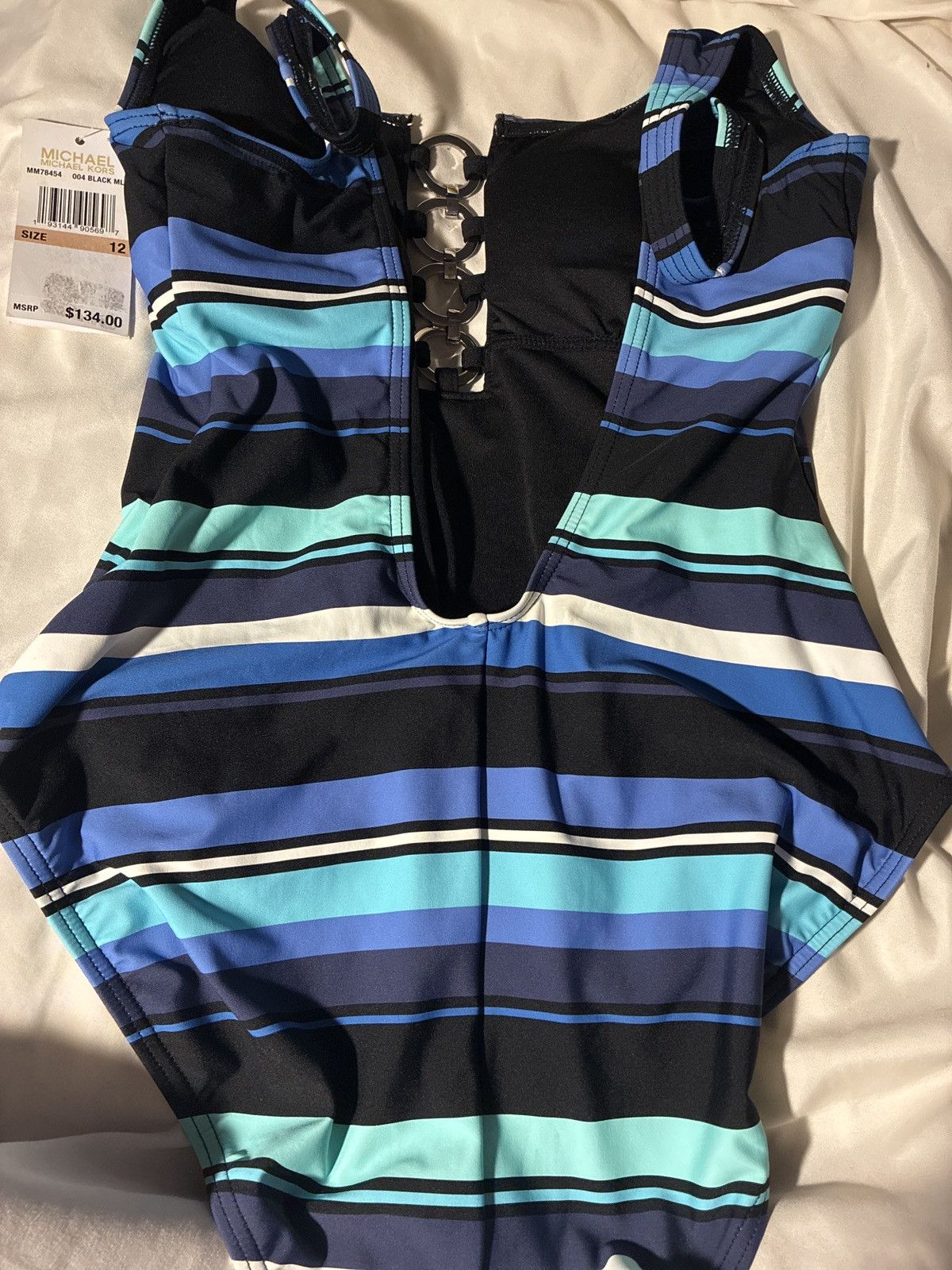 Michael Kors Michael Kors One Piece Swimsuit - Stripes Size ONE SIZE - 1 Thumbnail