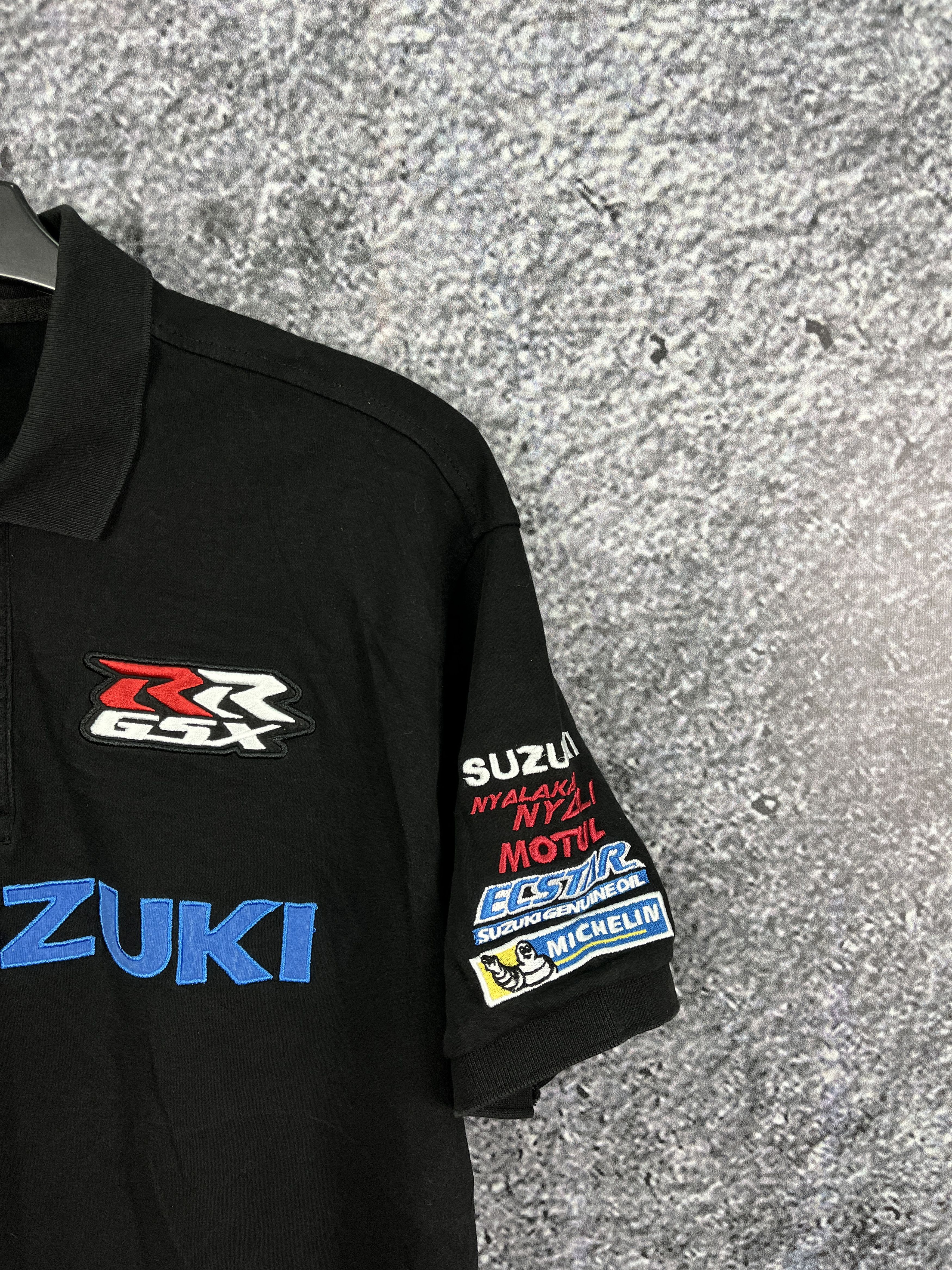 Vintage Suzuki Team GSX Racing Short Sleeve Polo Shirt Vintage Moto Size US XL / EU 56 / 4 - 6 Thumbnail