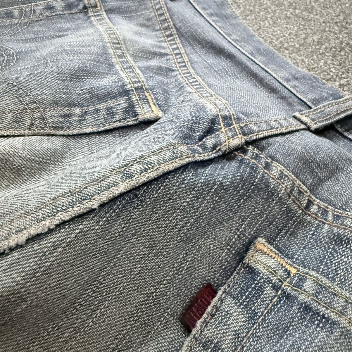 Kapital 🇯🇵 Japanese Heavy Faded Edwin 503 Distressed Denim Size US 28 / EU 44 - 9 Thumbnail