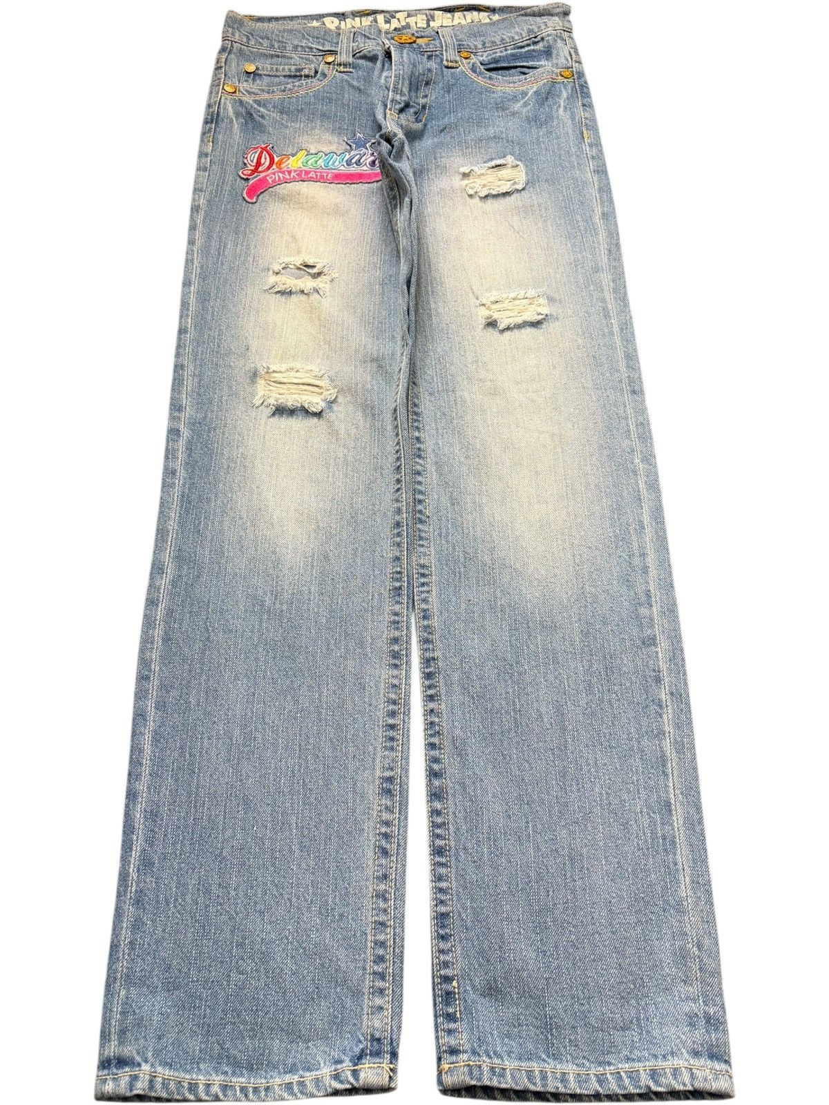 Dsquared2 Vintage Japanese Brand Embellished Distressed Jeans Size 29" - 1 Thumbnail