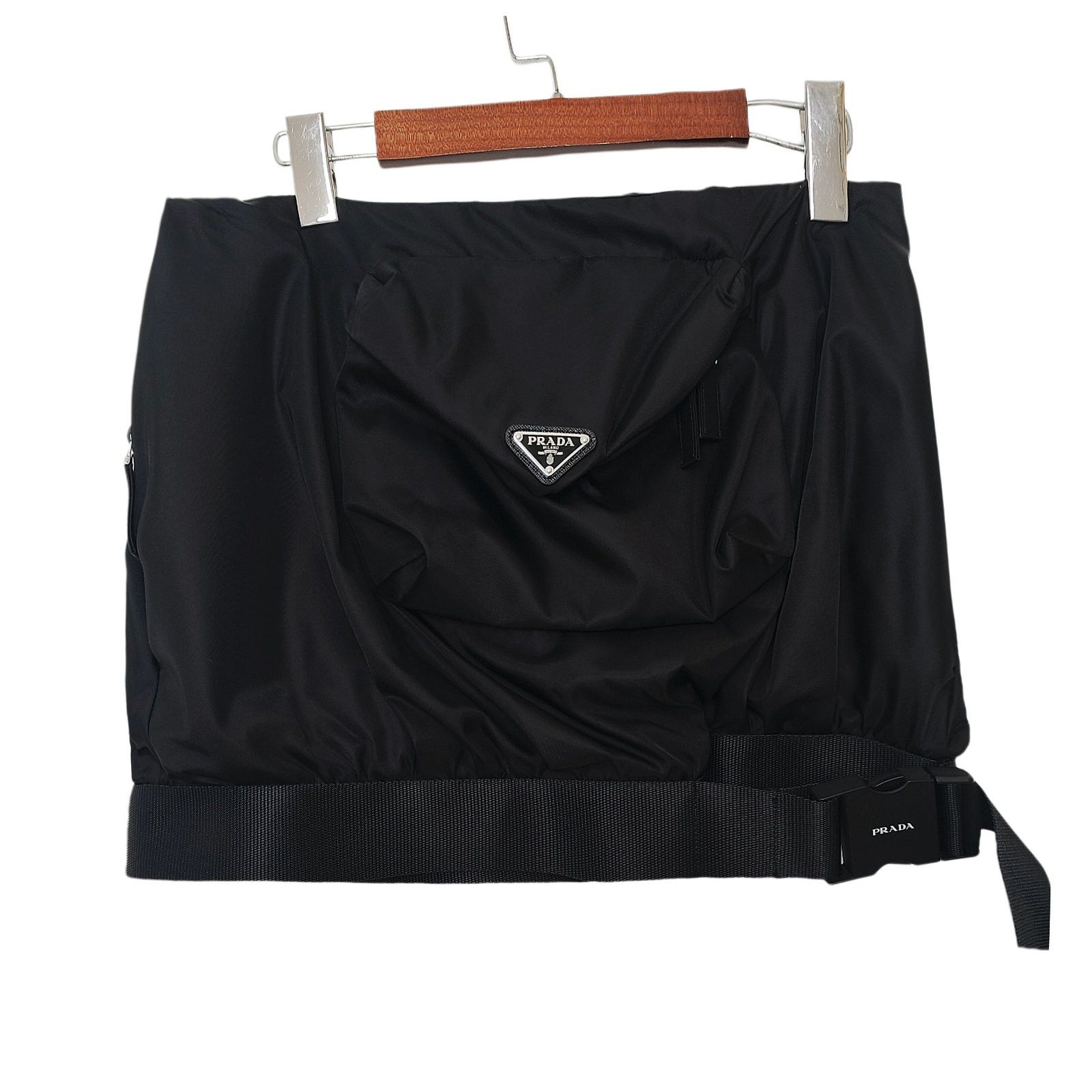Prada Prada Re-Nylon Logo Belted Mini Skirt Size 38 Size 26" / US 2 / IT 38 - 1 Thumbnail