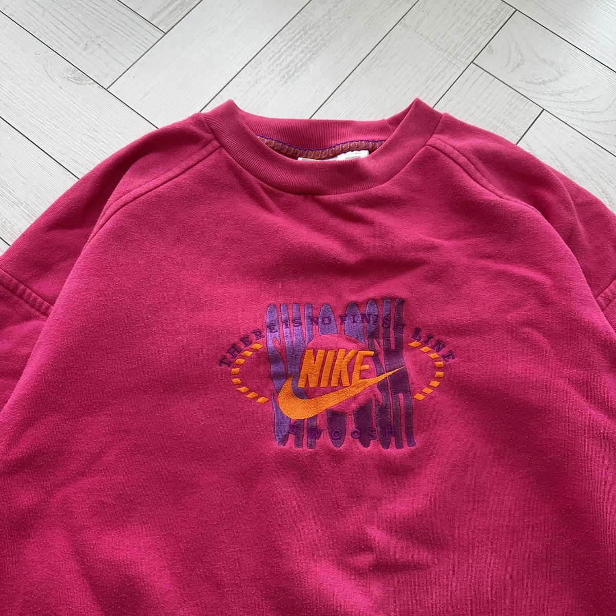 Nike Vintage 90s Nike There is no finish line y2k hype sweatshirt Size US M / EU 48-50 / 2 - 3 Thumbnail