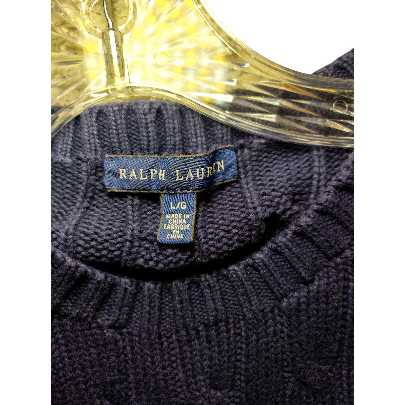 Ralph Lauren Ralph Lauren Sweater Women's Sz Lg Navy Blue Long Sleeve Size L / US 10 / IT 46 - 12 Thumbnail