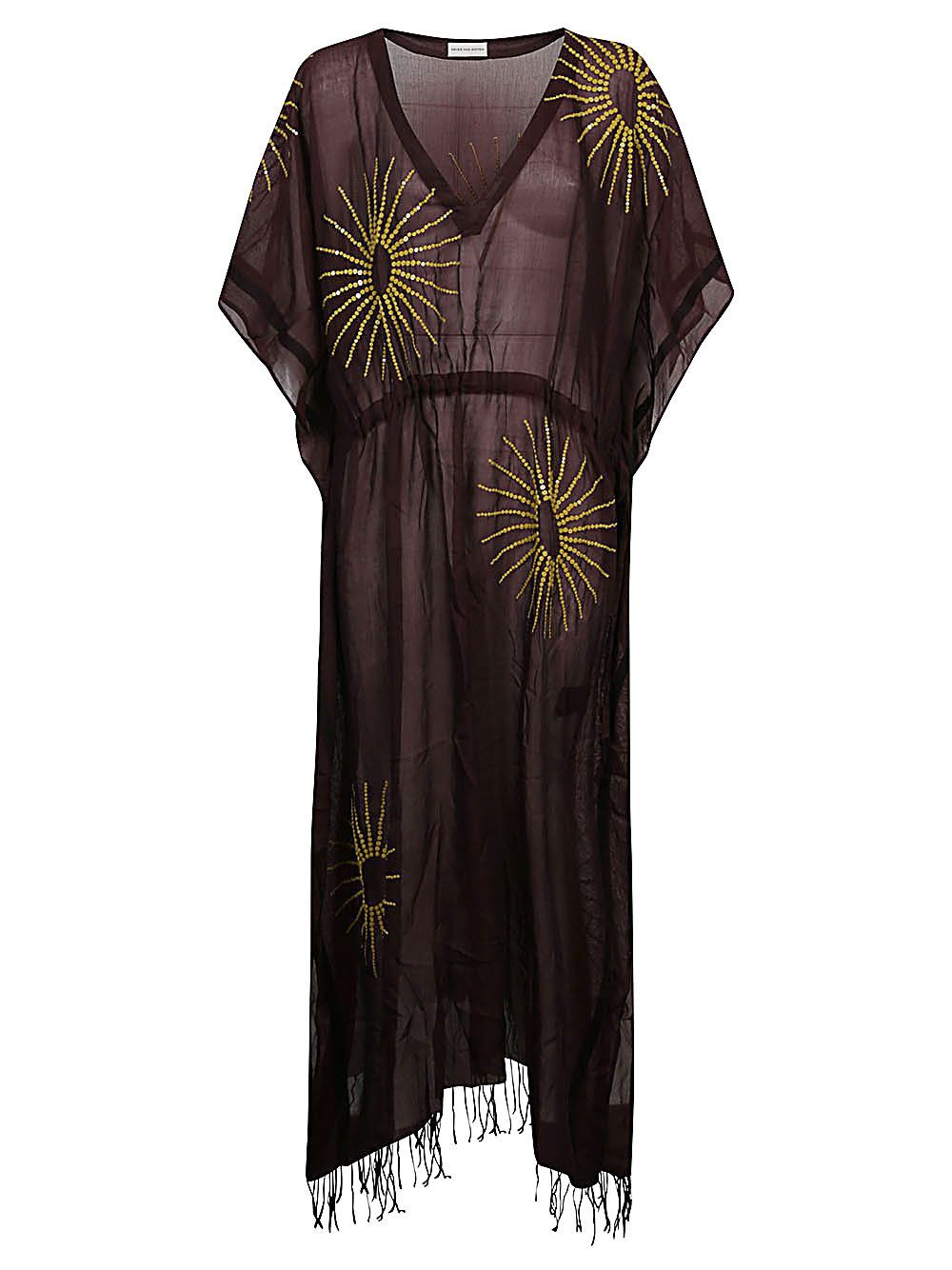 Dries Van Noten Cotton And Silk Embroidered Kaftan Size ONE SIZE - 1 Thumbnail